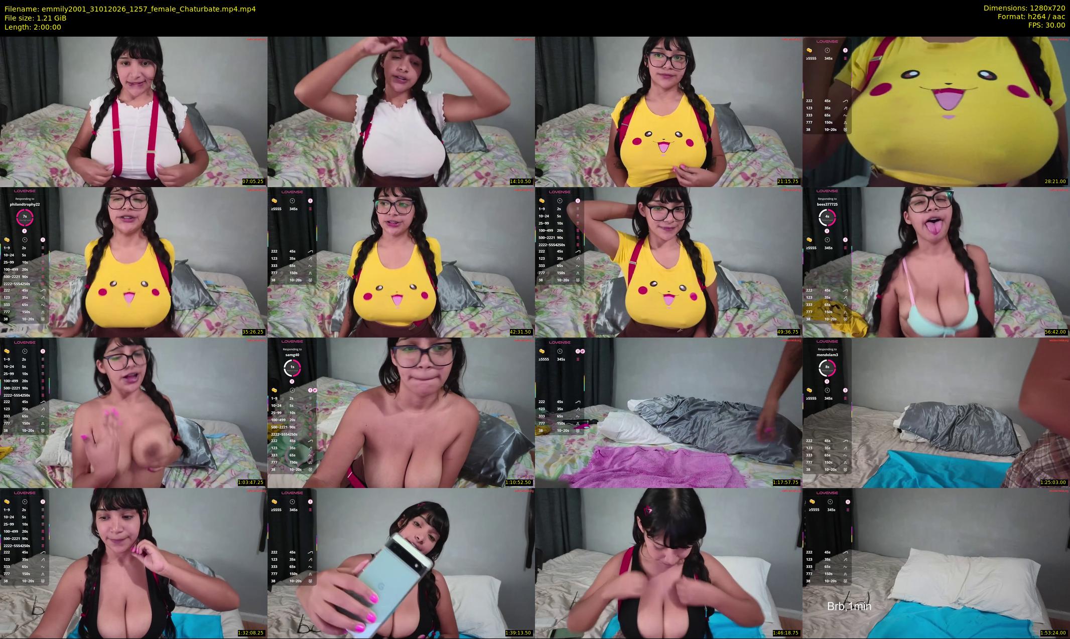 emmily2001 — 120 minute Chaturbate female cam show recording, 720p, Jan 31, 2026