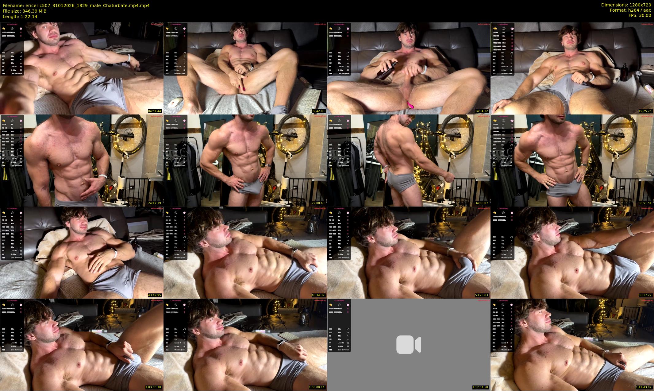 ericeric507 — 83 minute Chaturbate male cam show recording, 720p, Jan 31, 2026