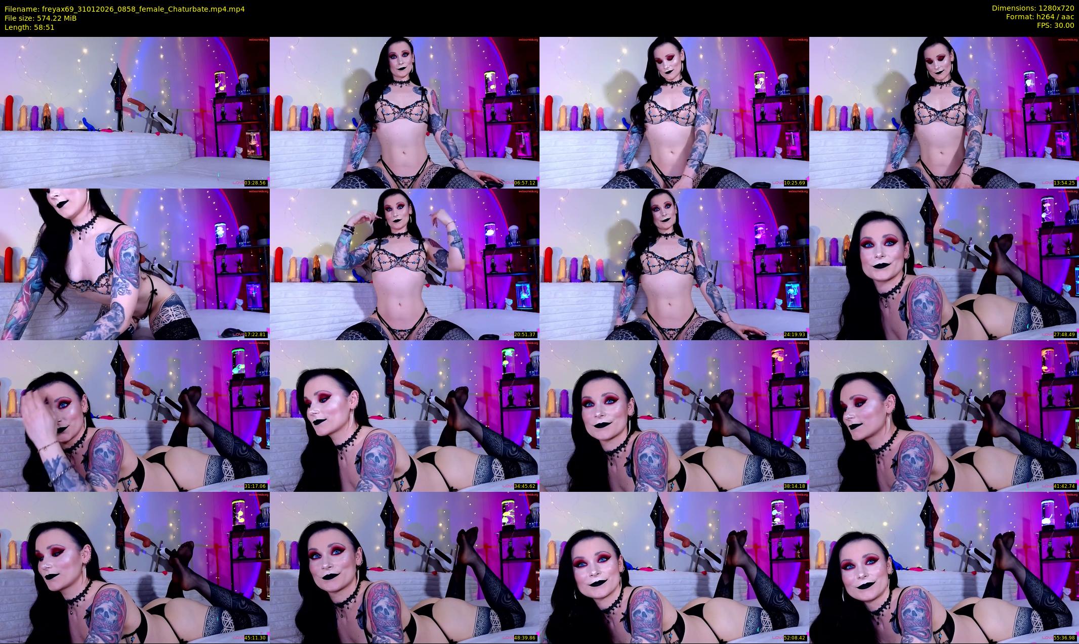 freyax69 — 59 minute Chaturbate female cam show recording, 720p, Jan 31, 2026