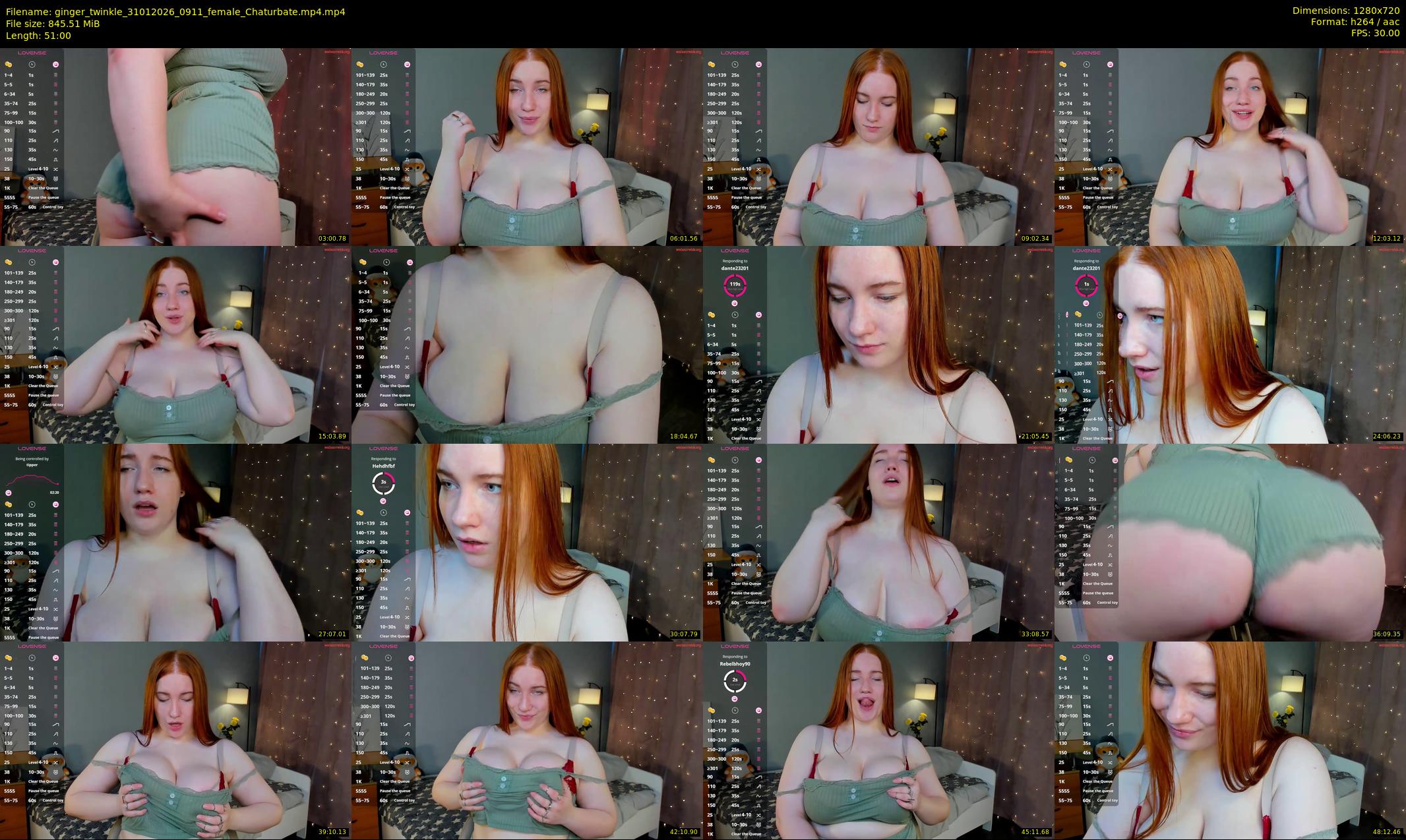 ginger_twinkle — 51 minute Chaturbate female cam show recording, 720p, Jan 31, 2026