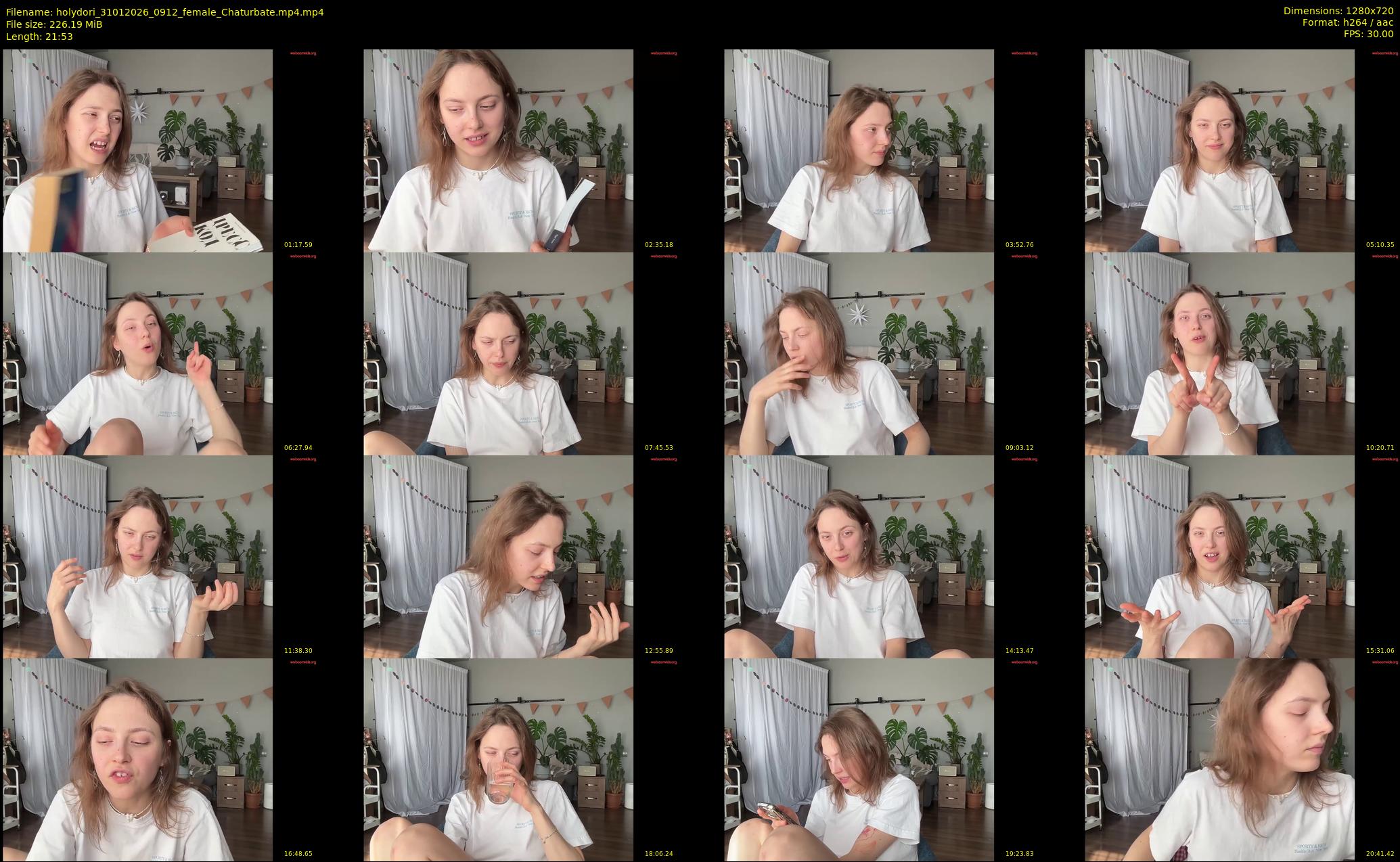 holydori — 22 minute Chaturbate female cam show recording, 720p, Jan 31, 2026