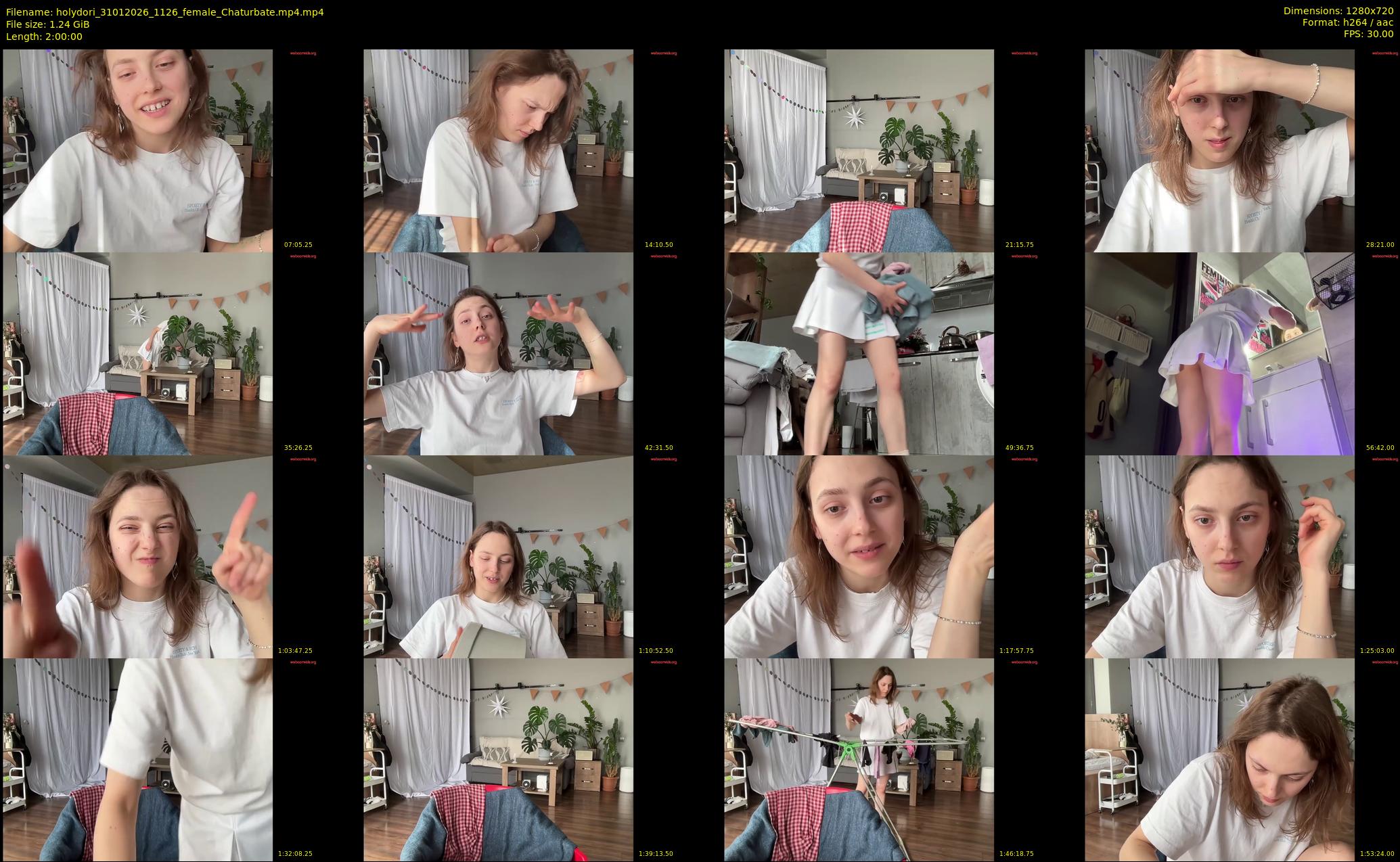 holydori — 120 minute Chaturbate female cam show recording, 720p, Jan 31, 2026