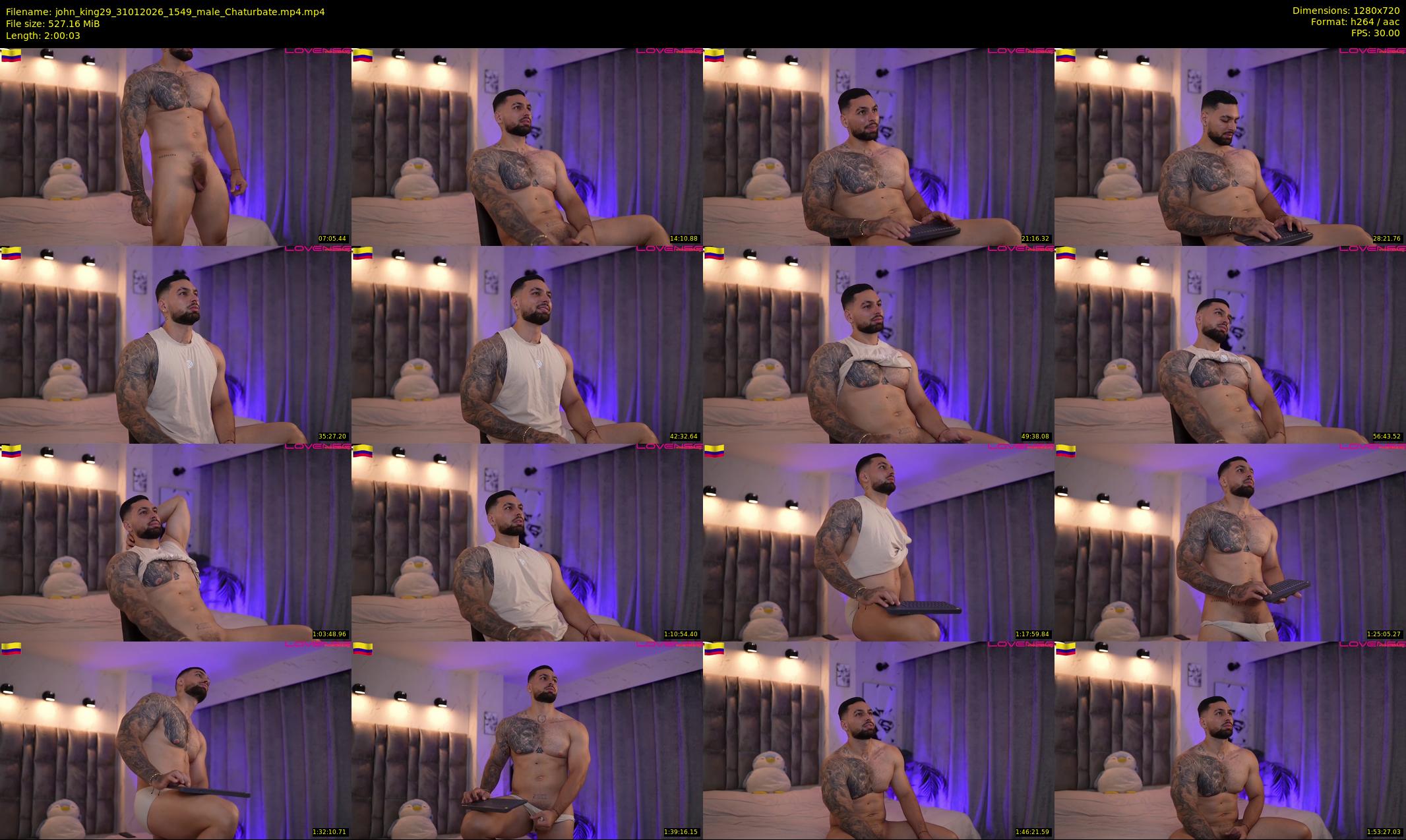 john_king29 — 121 minute Chaturbate male cam show recording, 720p, Jan 31, 2026