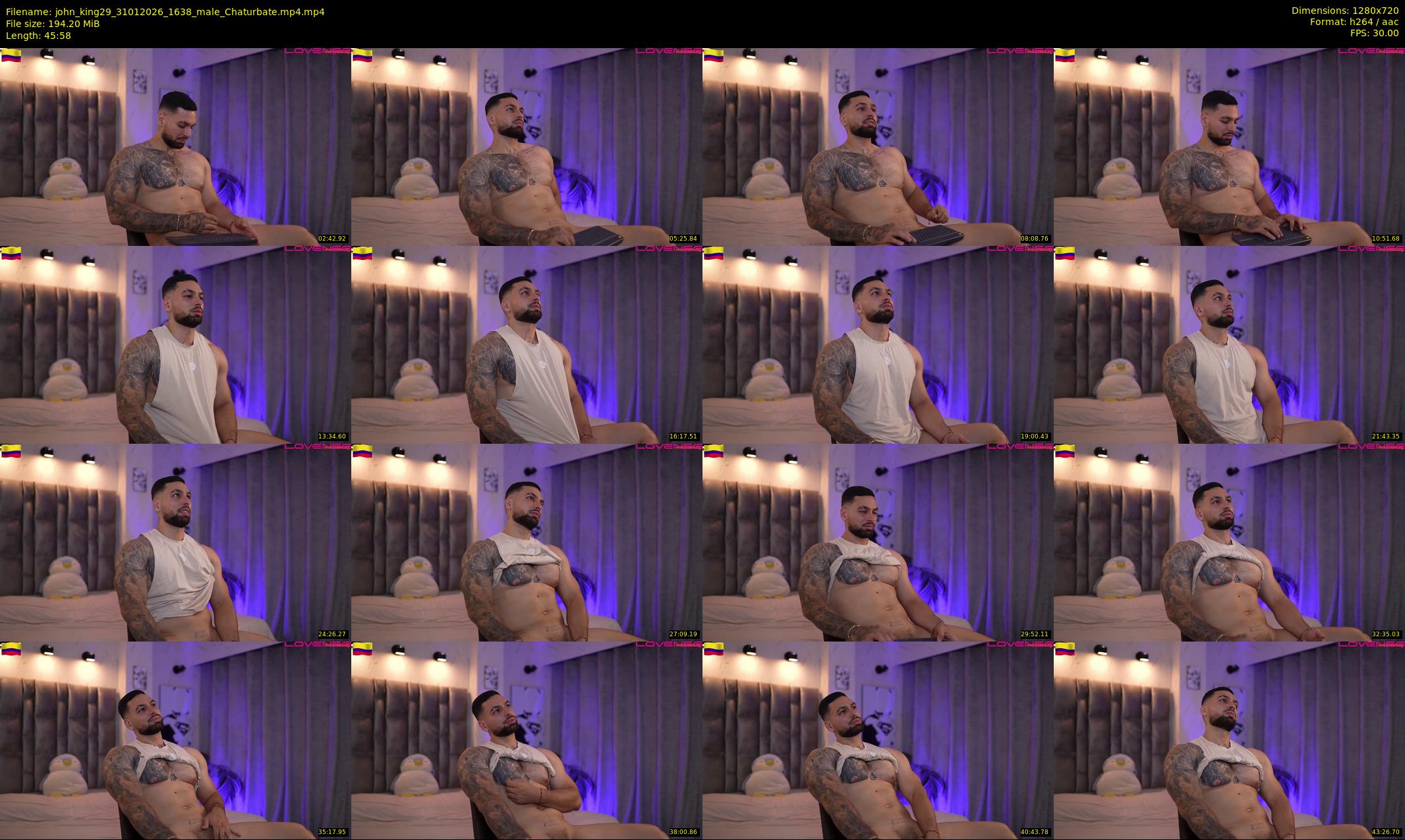 john_king29 — 46 minute Chaturbate male cam show recording, 720p, Jan 31, 2026
