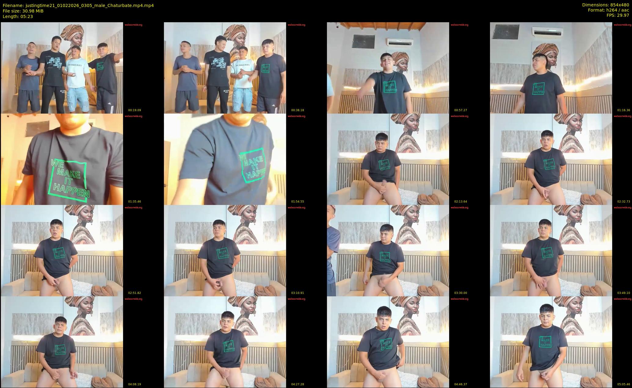 justingtime21 — 6 minute Chaturbate male cam show recording, 480p, Feb 1, 2026