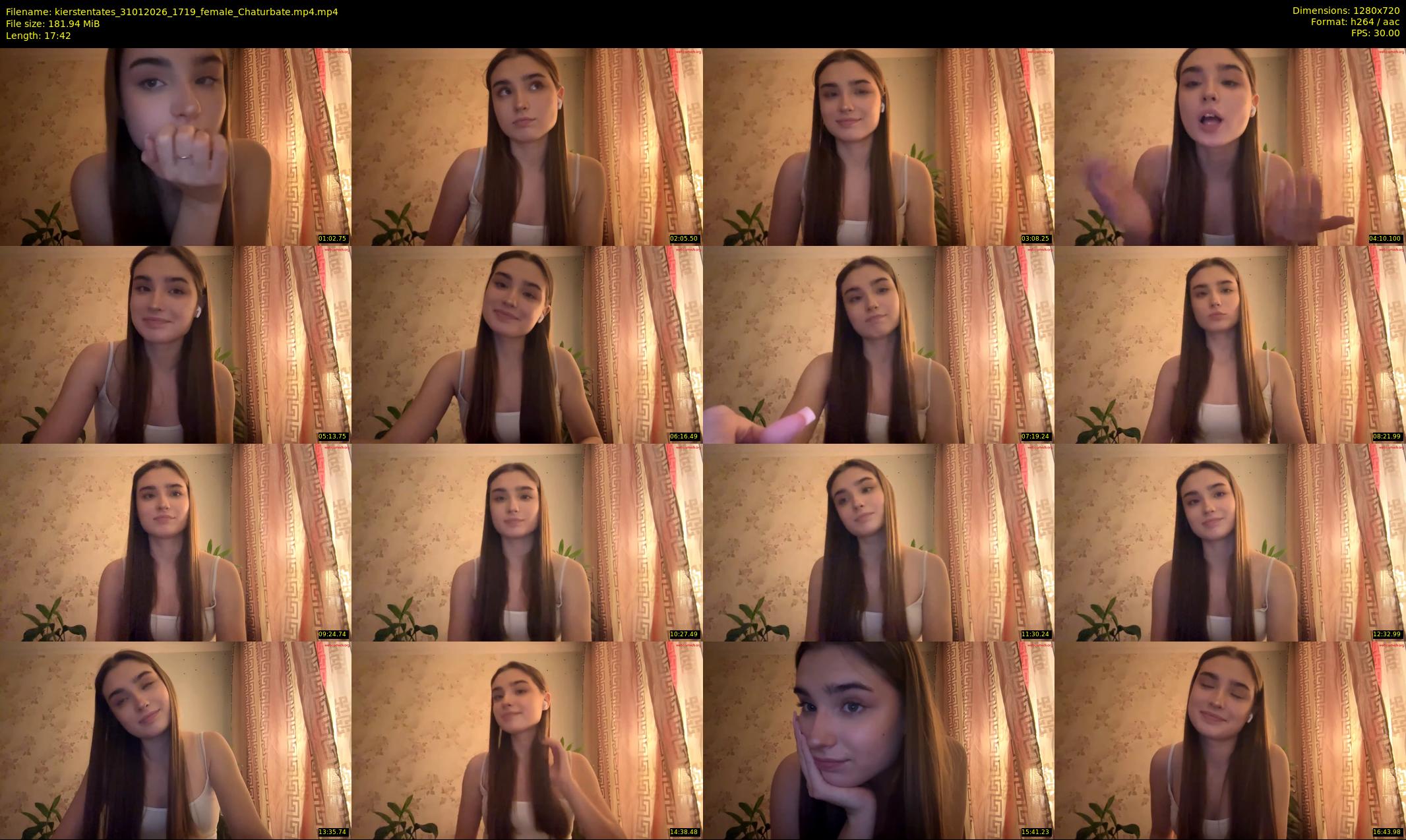 kierstentates — 18 minute Chaturbate female cam show recording, 720p, Jan 31, 2026