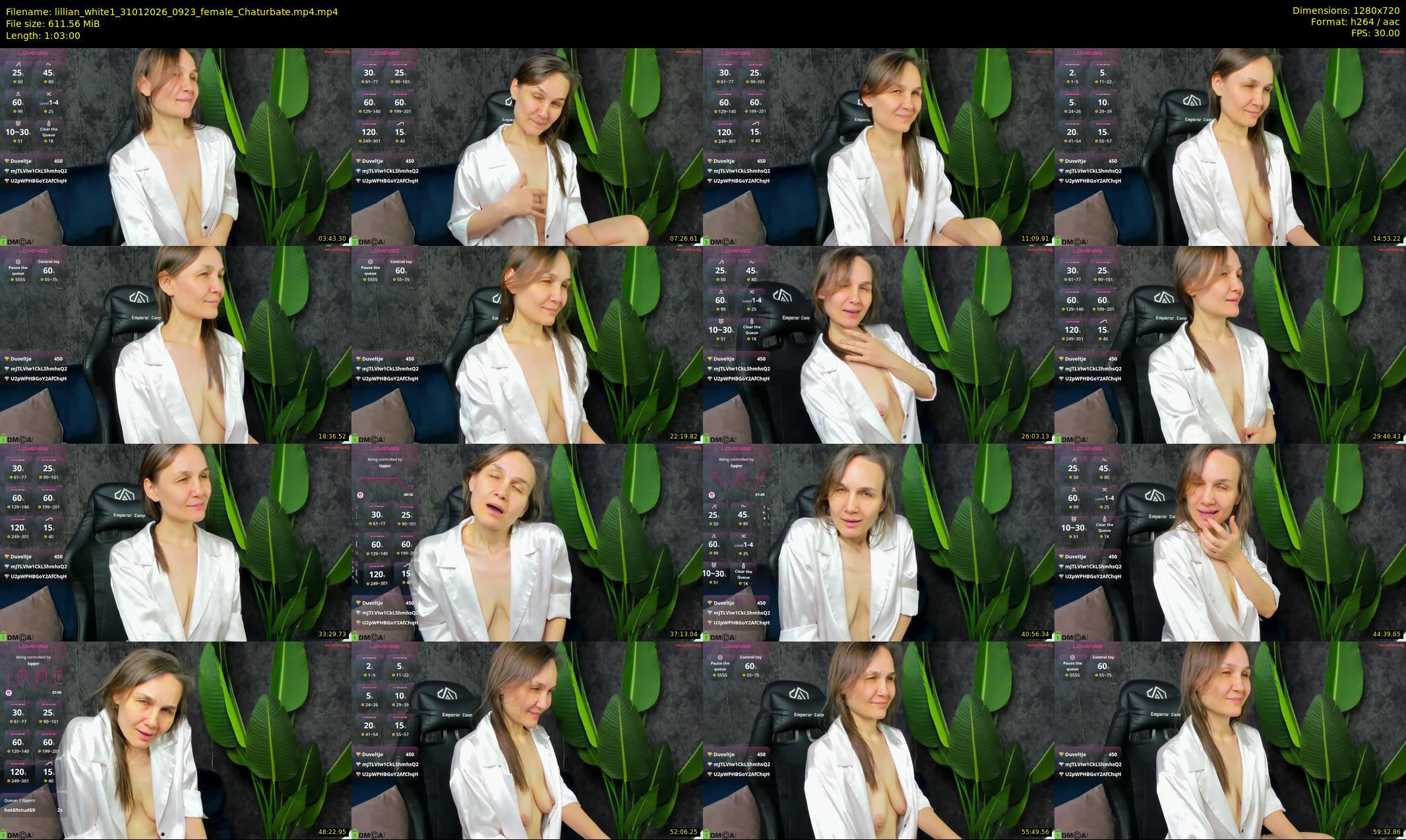 lillian_white1 — 63 minute Chaturbate female cam show recording, 720p, Jan 31, 2026