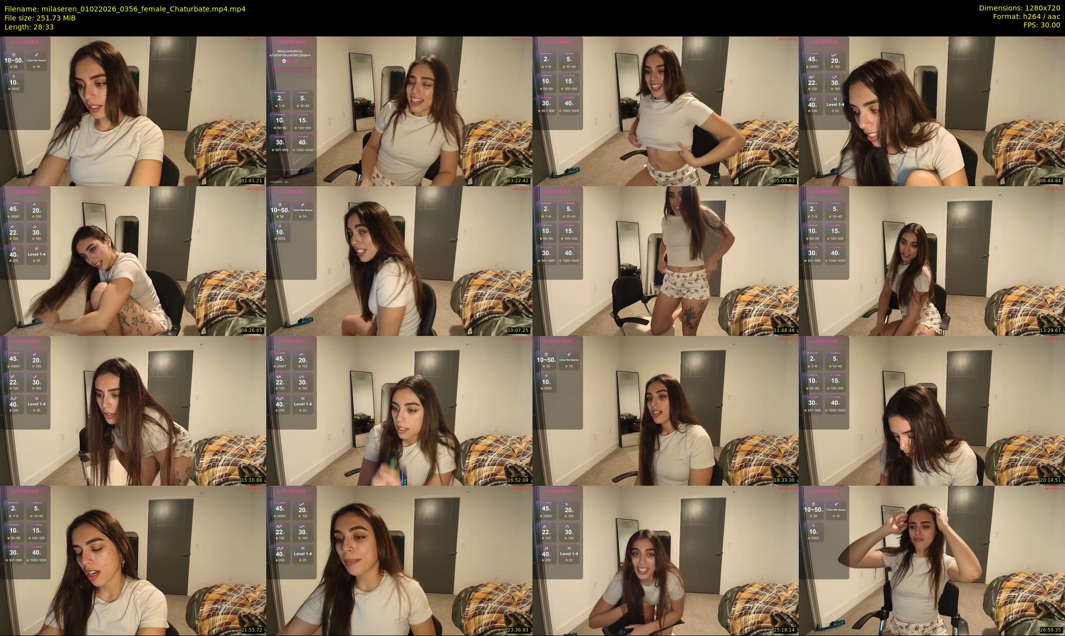 milaseren — 29 minute Chaturbate female cam show recording, 720p, Feb 1, 2026