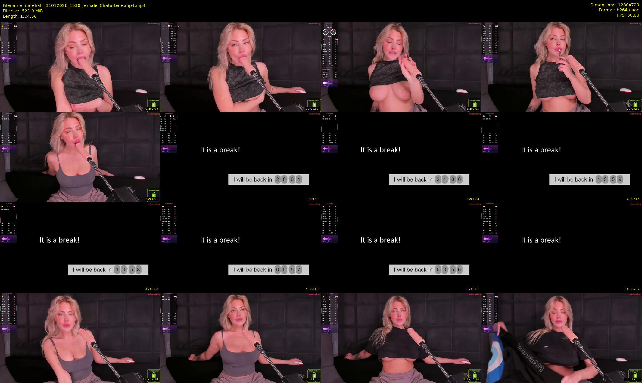 natehalll — 85 minute Chaturbate female cam show recording, 720p, Jan 31, 2026