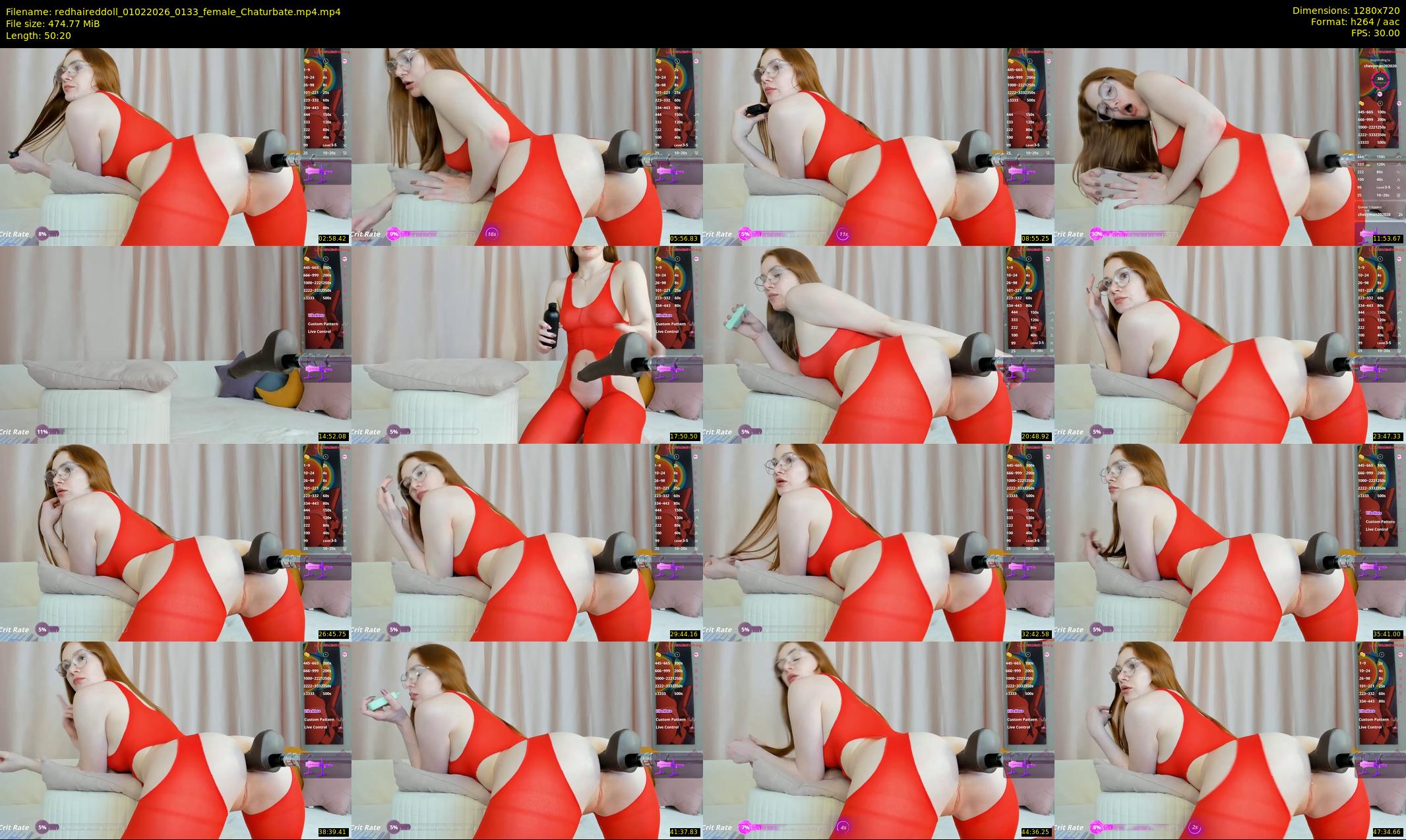 redhaireddoll — 51 minute Chaturbate female cam show recording, 720p, Feb 1, 2026
