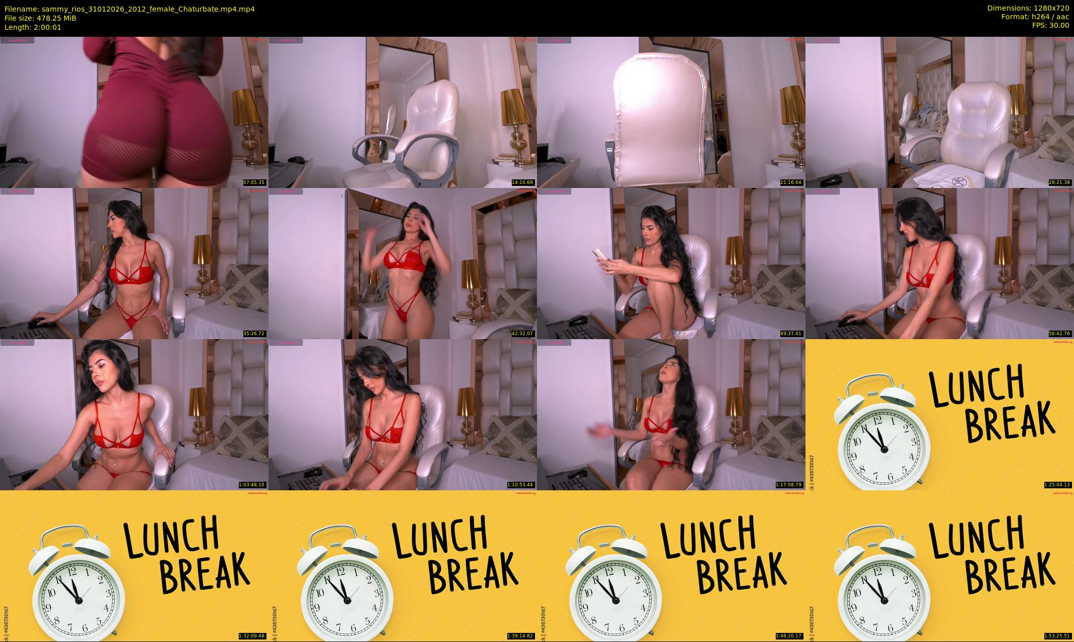sammy_rios — 121 minute Chaturbate female cam show recording, 720p, Jan 31, 2026