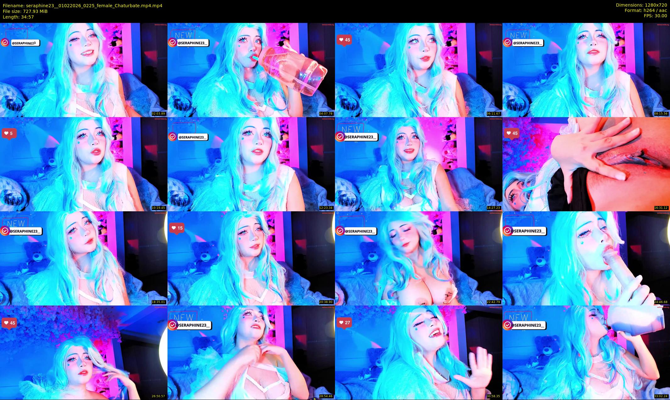 seraphine23_ — 35 minute Chaturbate female cam show recording, 720p, Feb 1, 2026