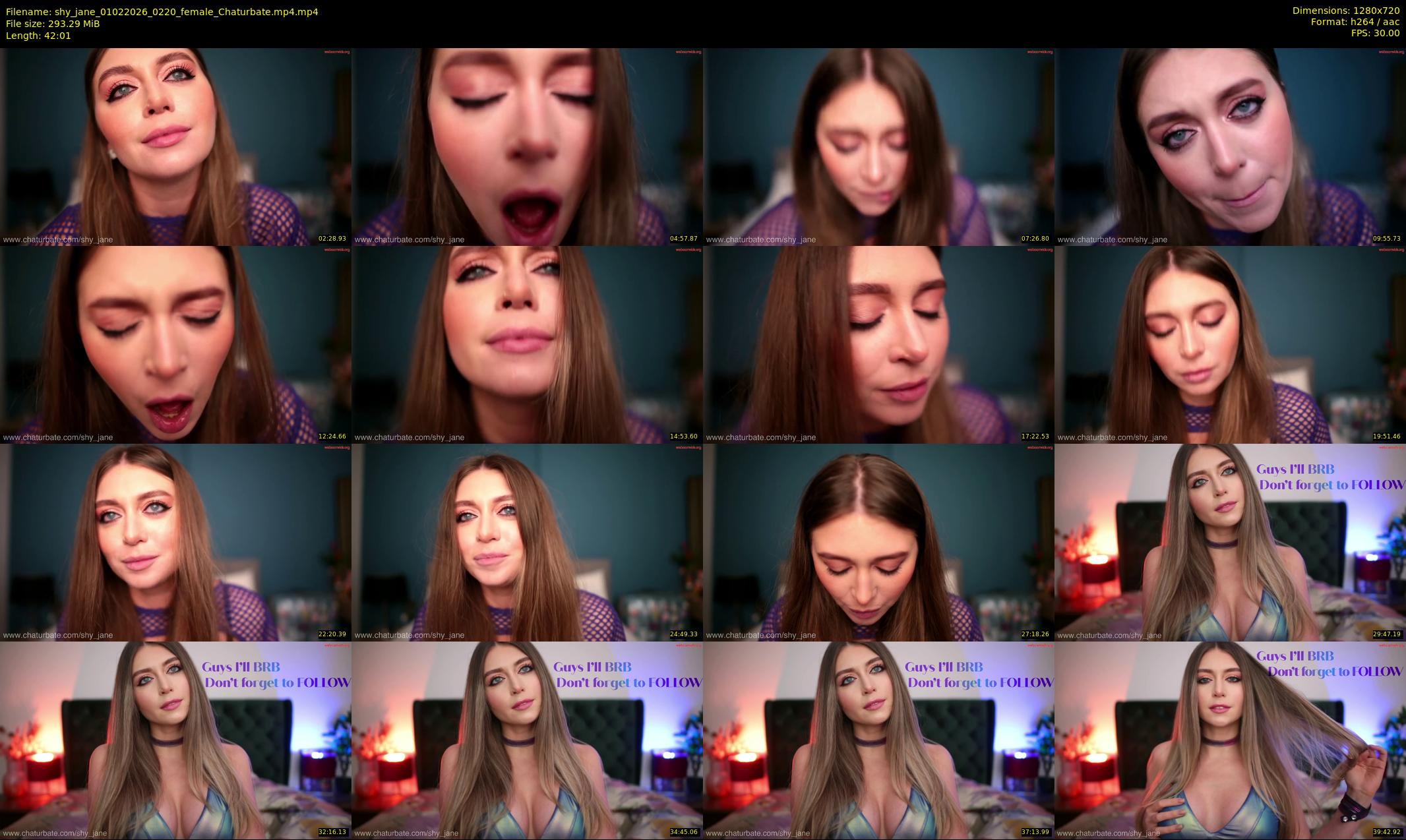 shy_jane — 43 minute Chaturbate female cam show recording, 720p, Feb 1, 2026