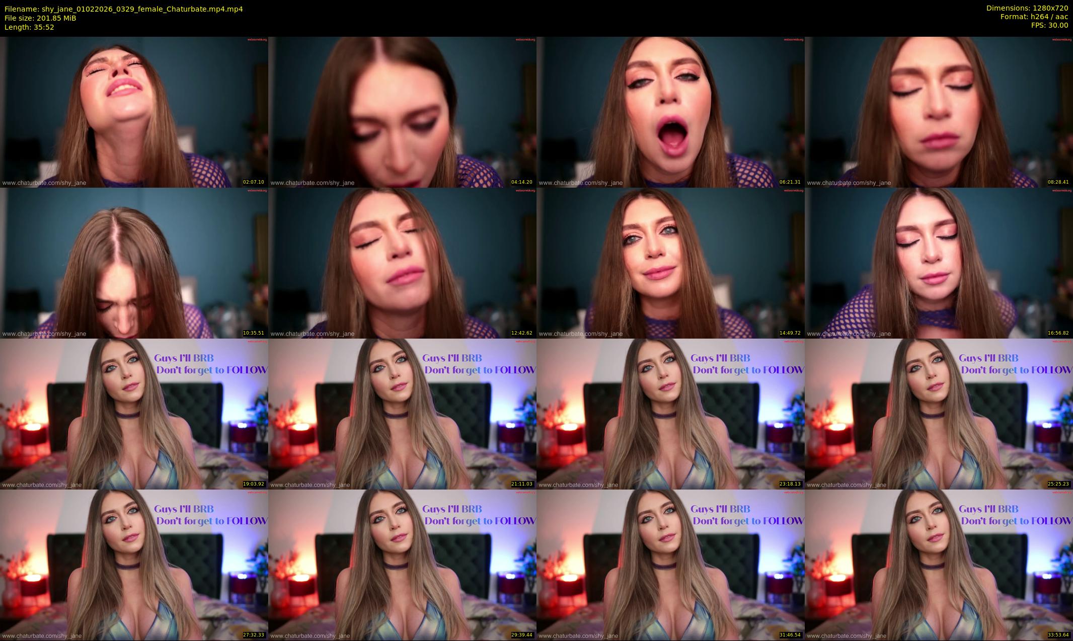 shy_jane — 36 minute Chaturbate female cam show recording, 720p, Feb 1, 2026
