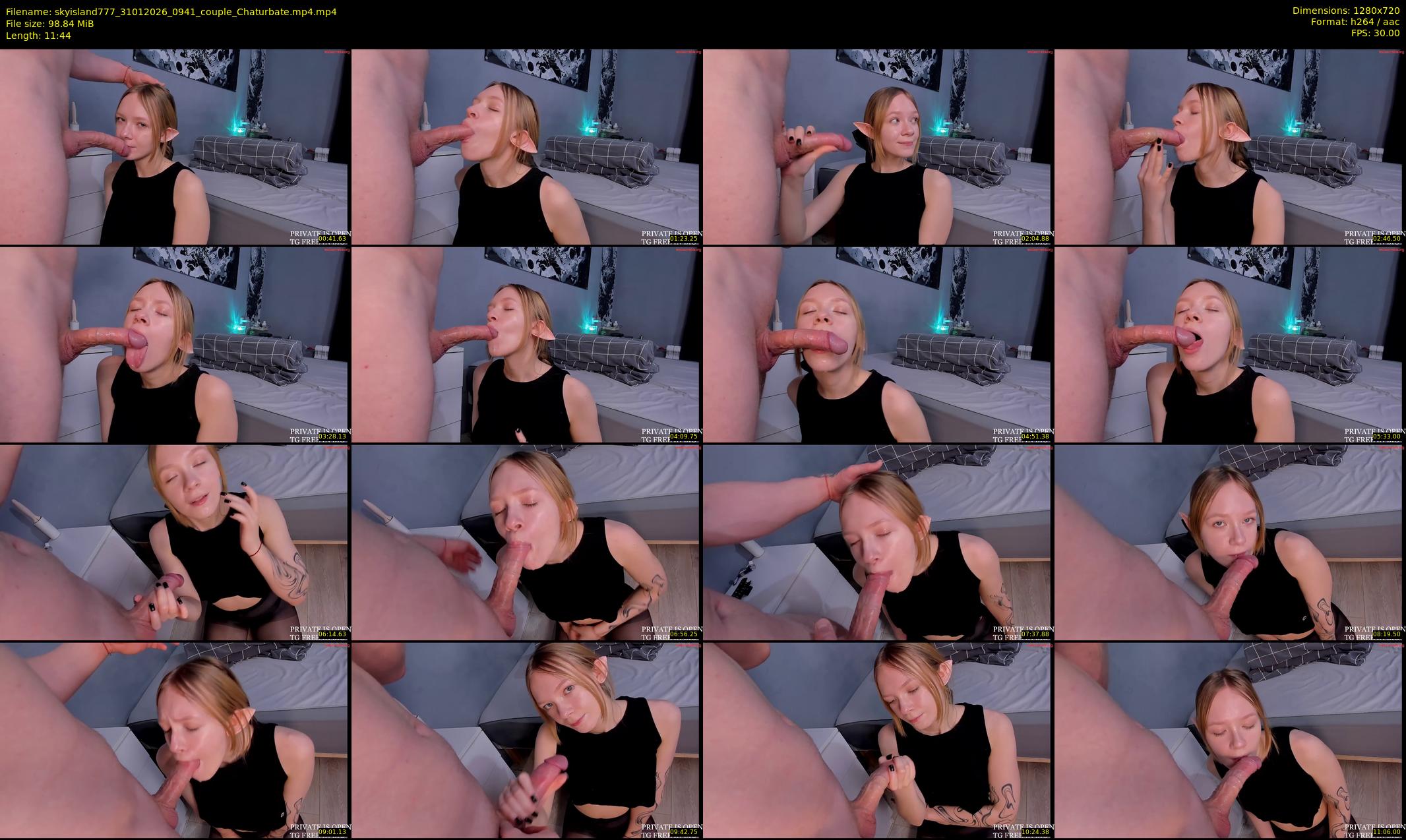 skyisland777 — 12 minute Chaturbate couple cam show recording, 720p, Jan 31, 2026