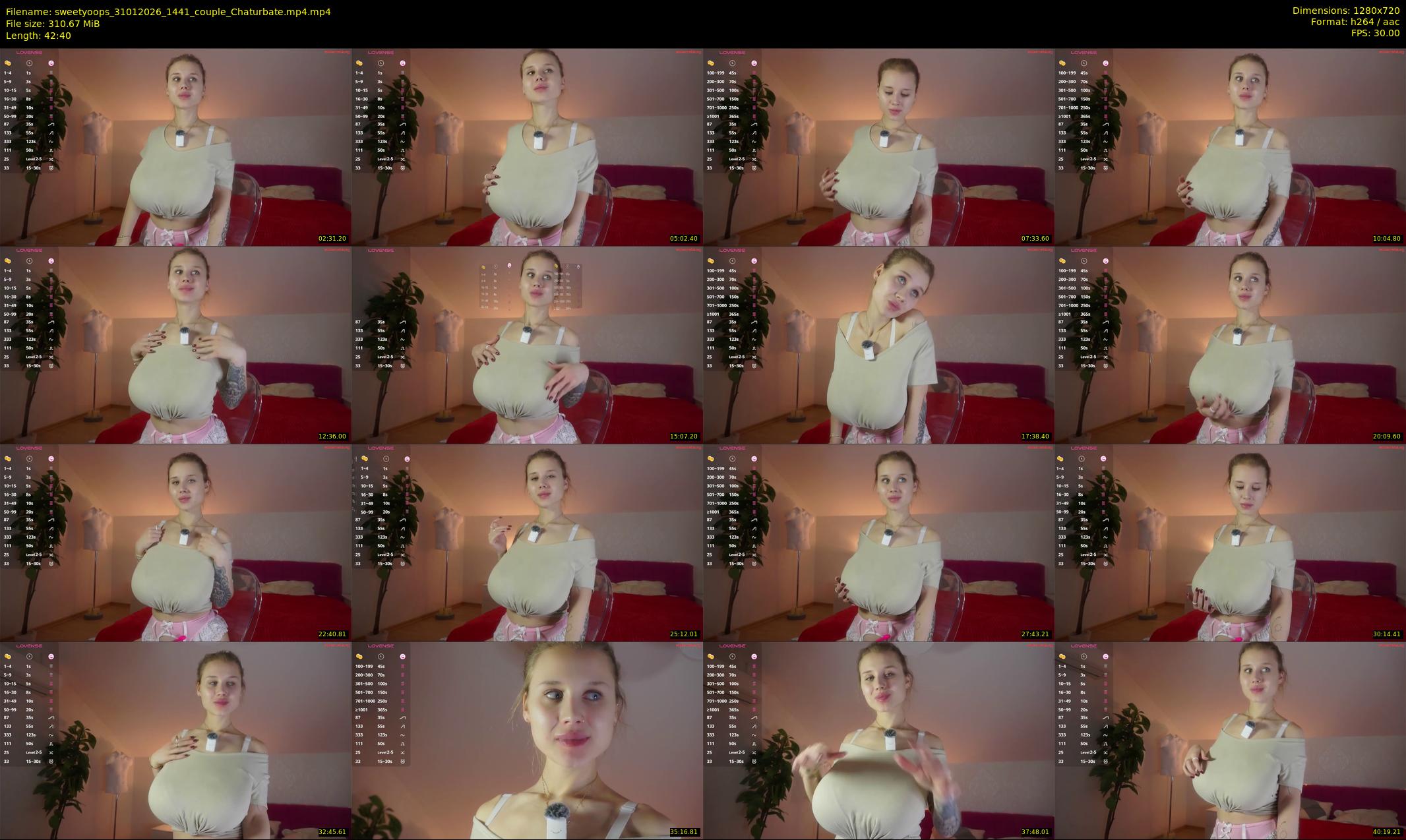 sweetyoops — 43 minute Chaturbate female cam show recording, 720p, Jan 31, 2026