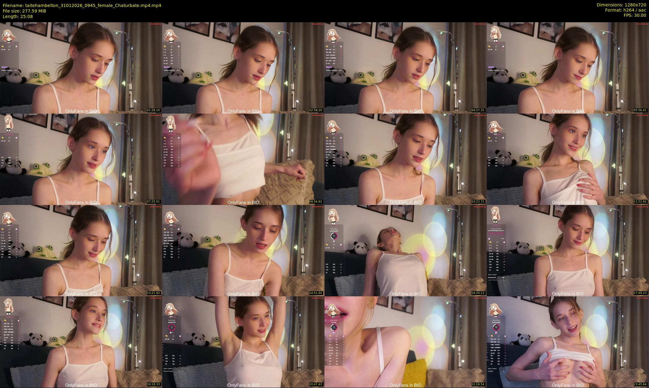 taitehambelton — 26 minute Chaturbate female cam show recording, 720p, Jan 31, 2026