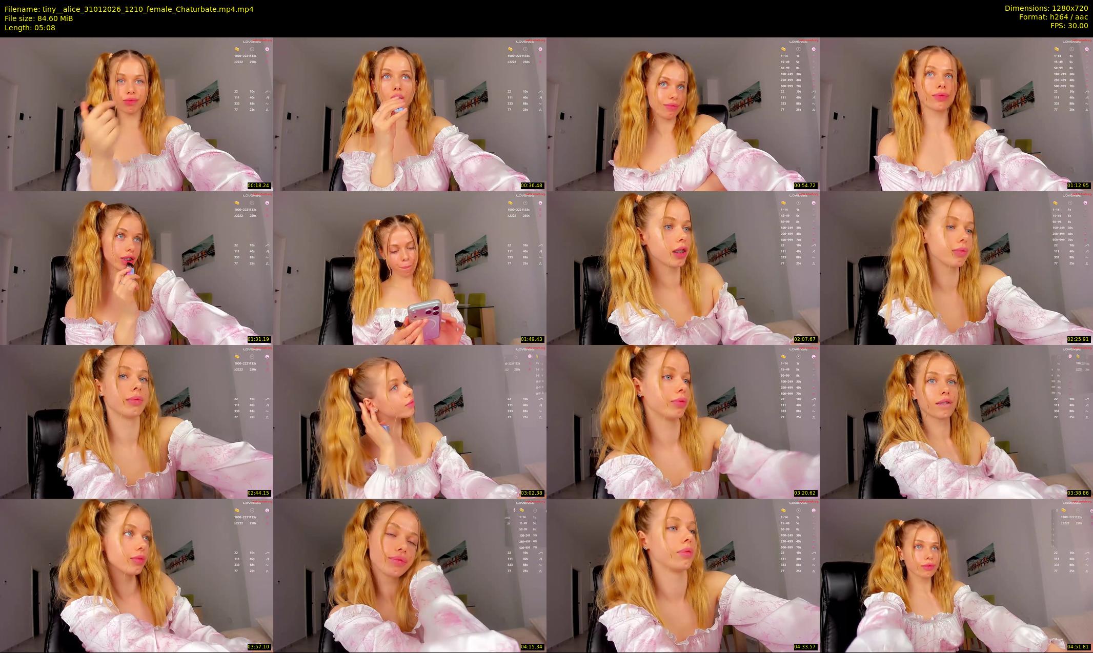 tiny__alice — 6 minute Chaturbate female cam show recording, 720p, Jan 31, 2026