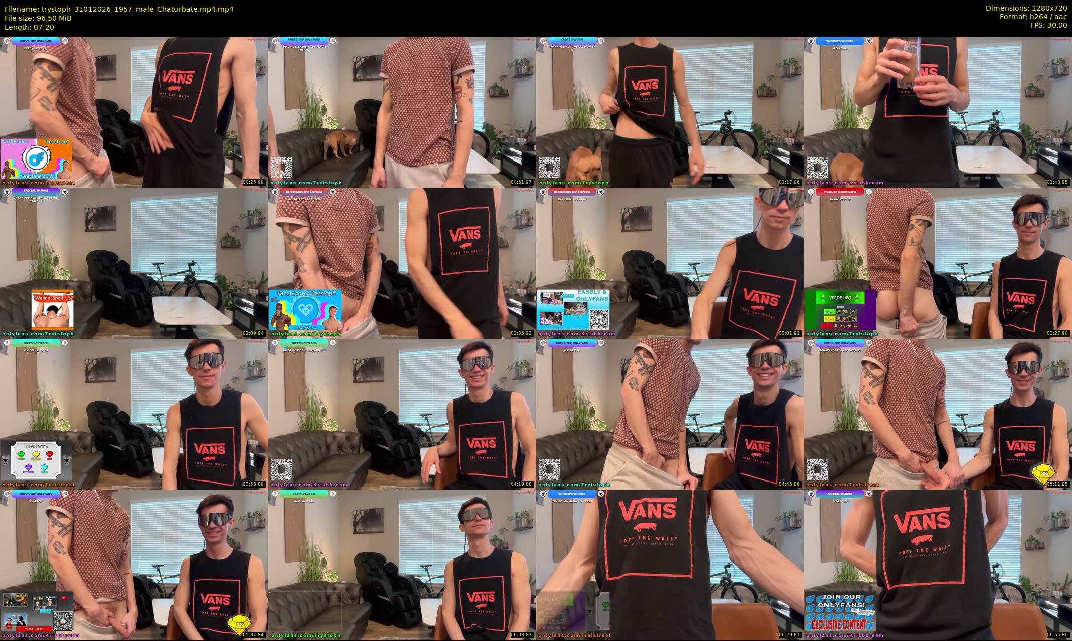 trystoph — 8 minute Chaturbate male cam show recording, 720p, Jan 31, 2026