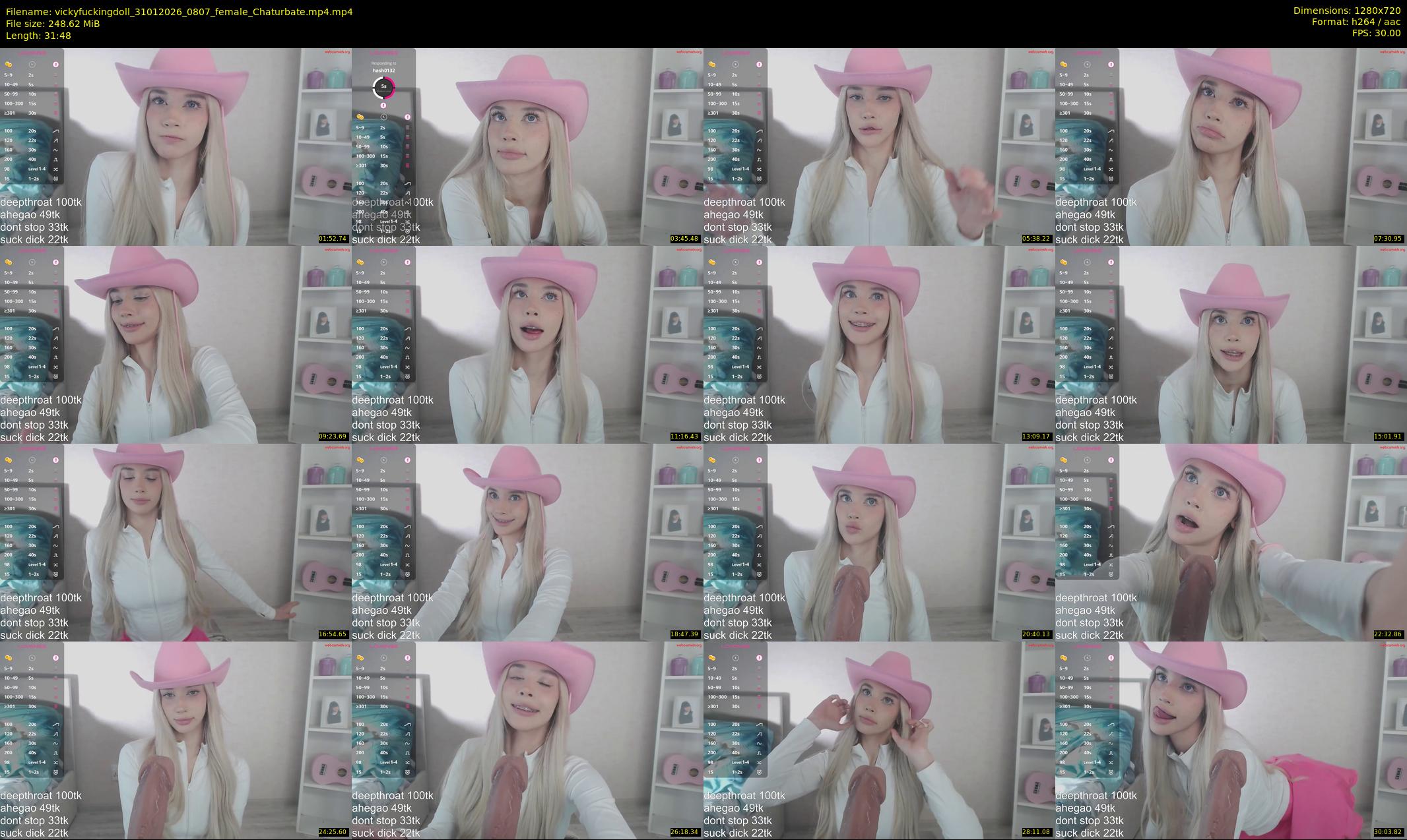 vickyfuckingdoll — 32 minute Chaturbate female cam show recording, 720p, Jan 31, 2026