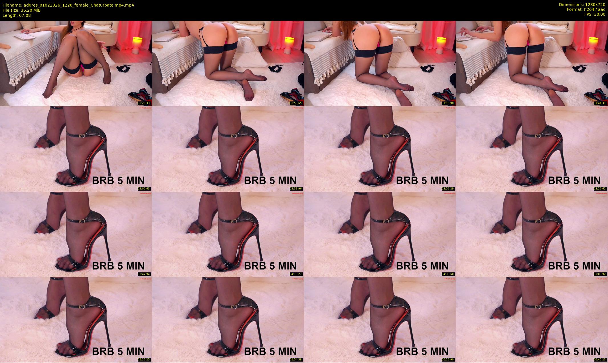 ad0res — 8 minute Chaturbate female cam show recording, 720p, Feb 1, 2026