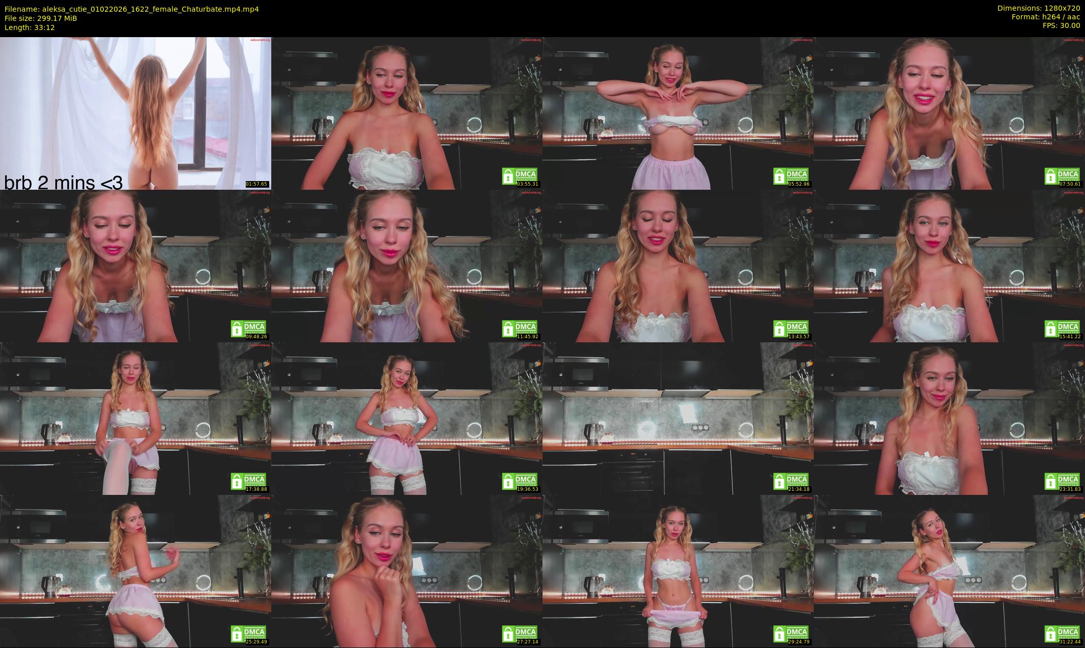 aleksa_cutie — 34 minute Chaturbate female cam show recording, 720p, Feb 1, 2026