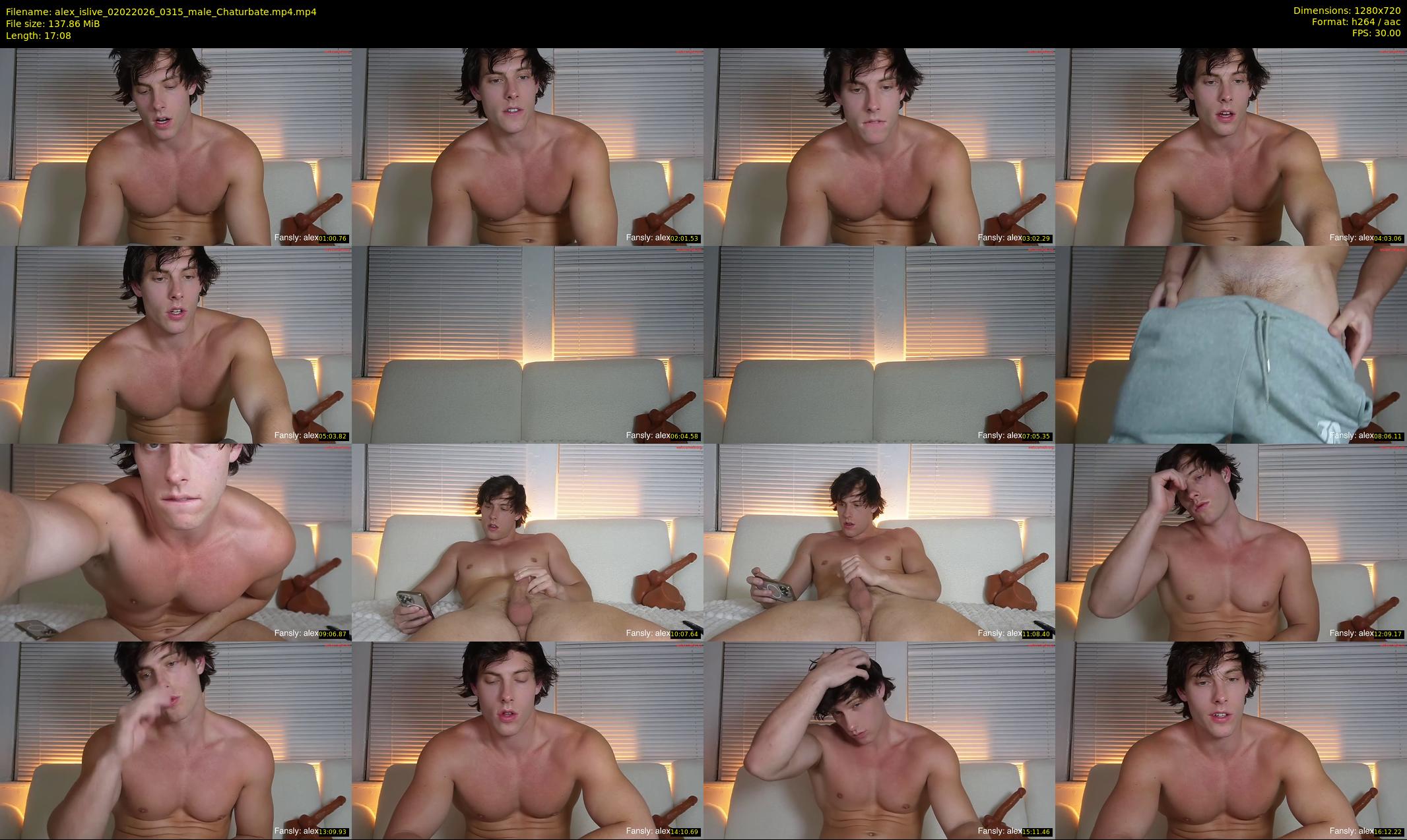 alex_islive — 18 minute Chaturbate male cam show recording, 720p, Feb 2, 2026