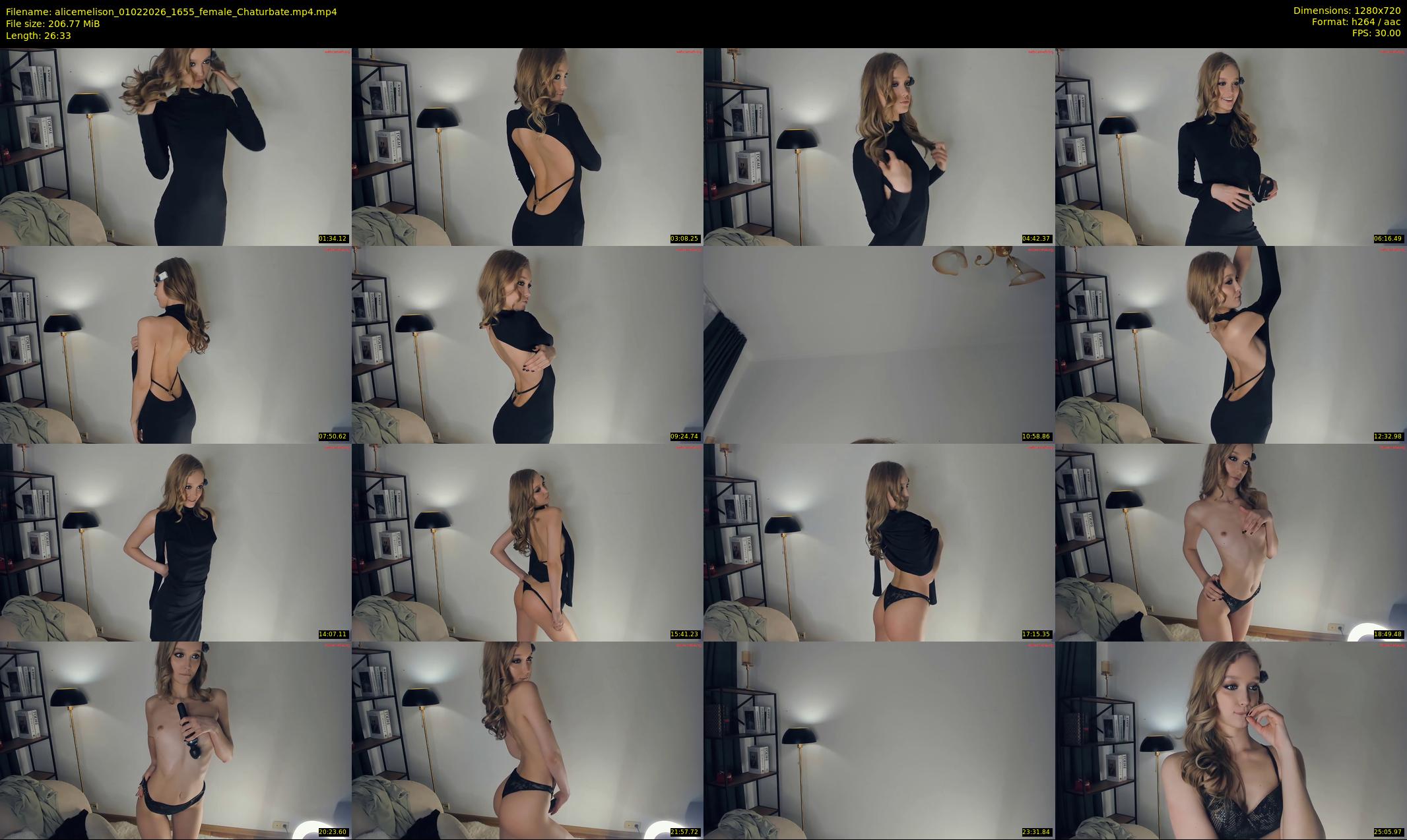 alicemelison — 27 minute Chaturbate female cam show recording, 720p, Feb 1, 2026