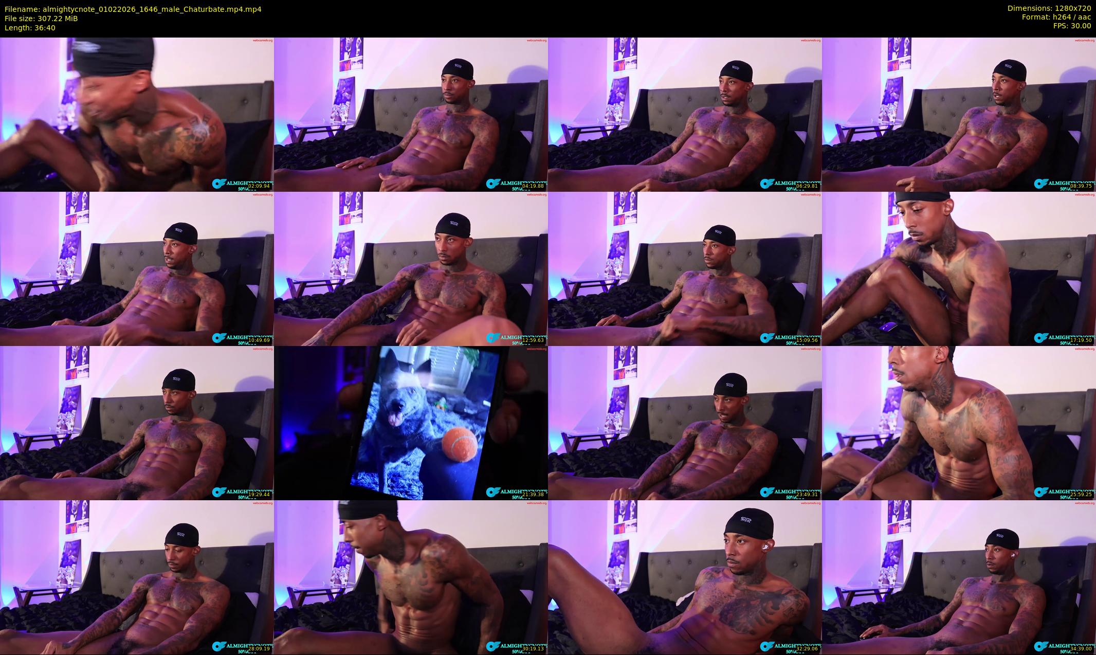 almightycnote — 37 minute Chaturbate male cam show recording, 720p, Feb 1, 2026