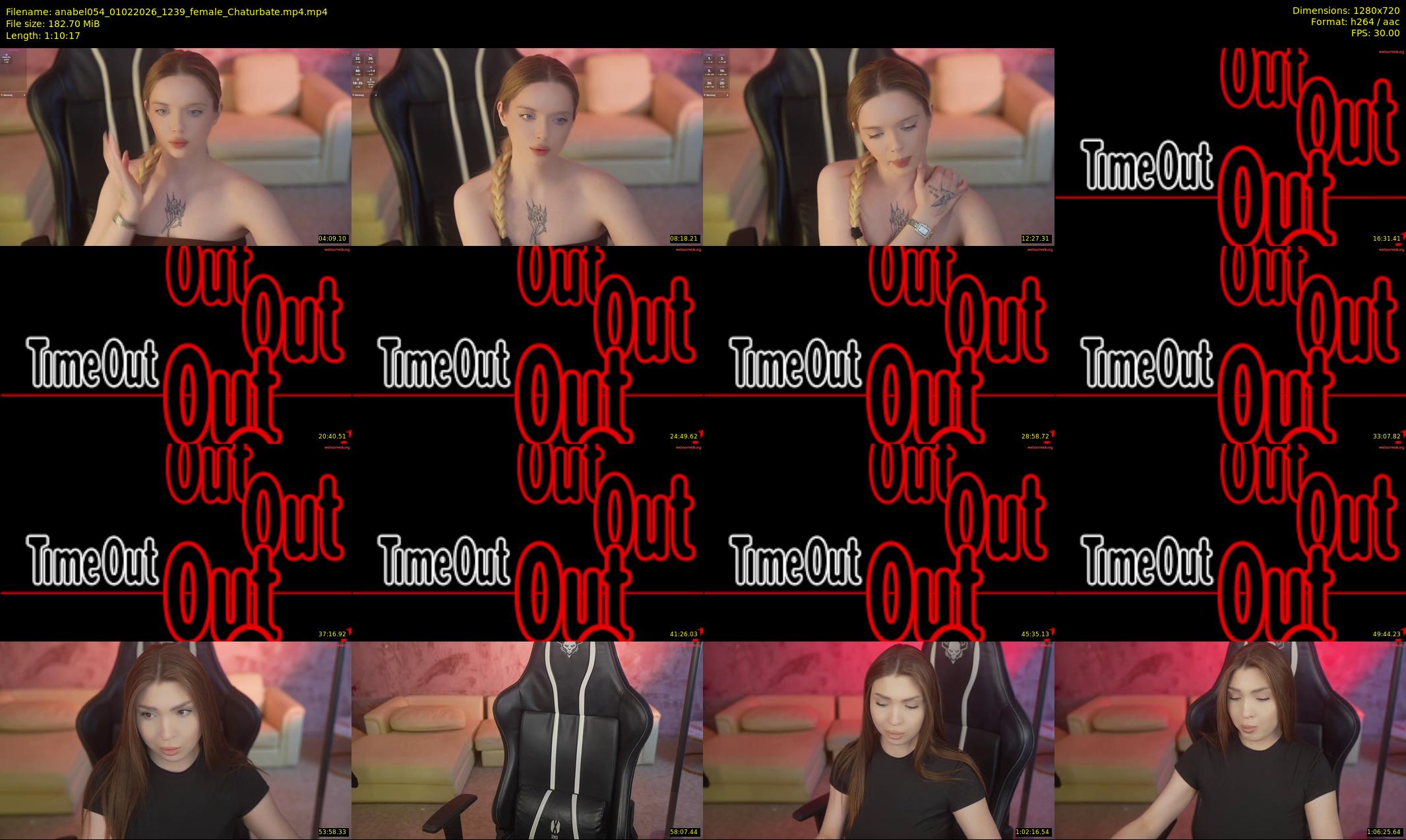 anabel054 — 71 minute Chaturbate female cam show recording, 720p, Feb 1, 2026