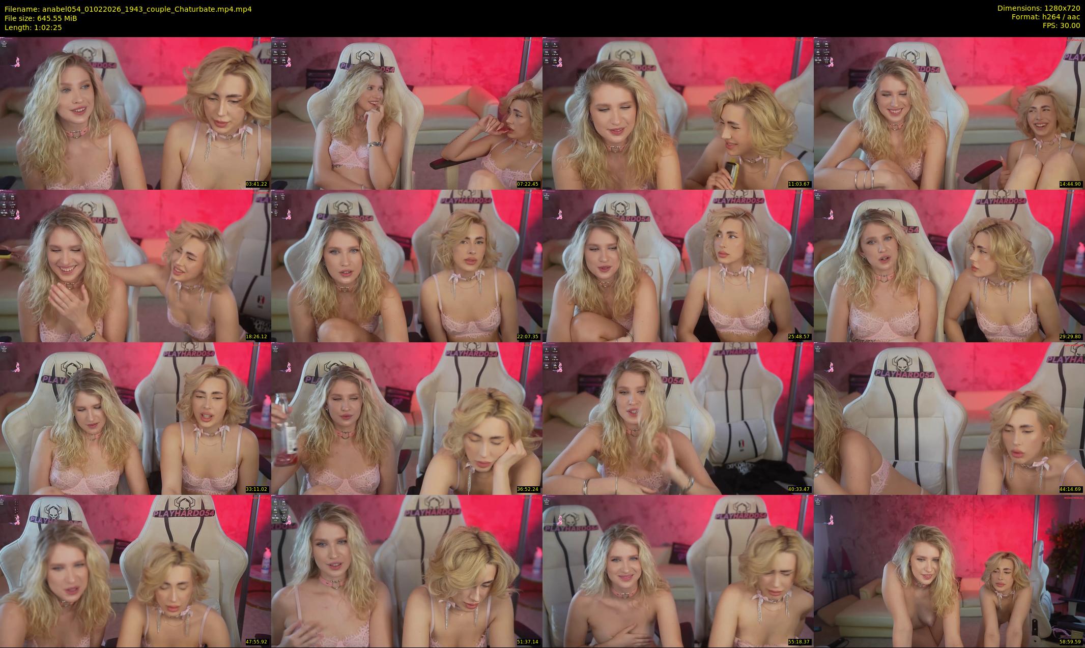 anabel054 — 63 minute Chaturbate female cam show recording, 720p, Feb 1, 2026