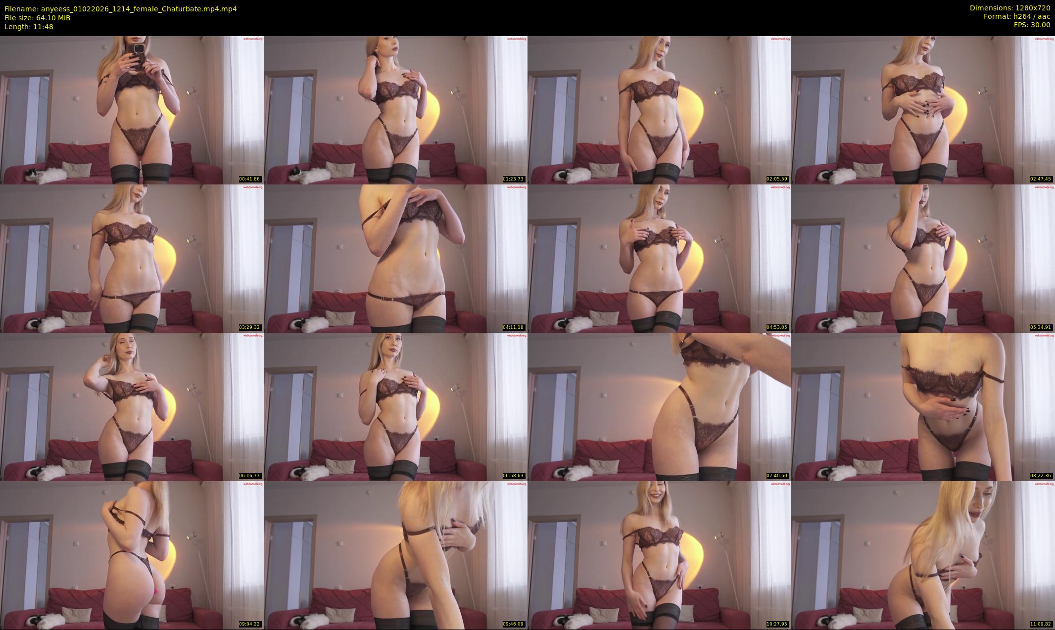 anyeess — 12 minute Chaturbate female cam show recording, 720p, Feb 1, 2026