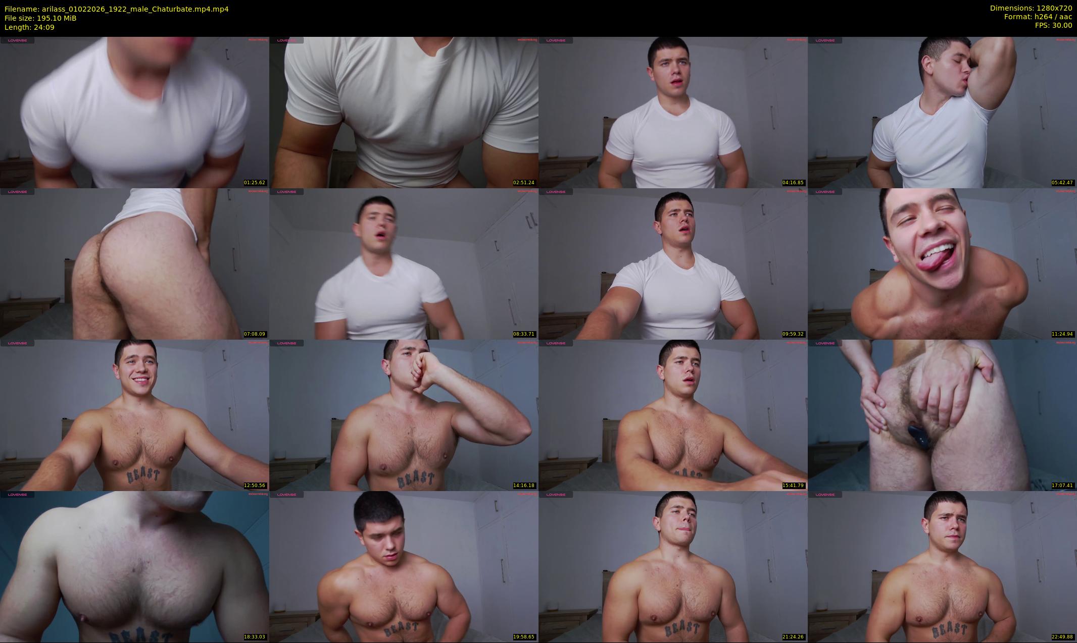 arilass — 25 minute Chaturbate male cam show recording, 720p, Feb 1, 2026