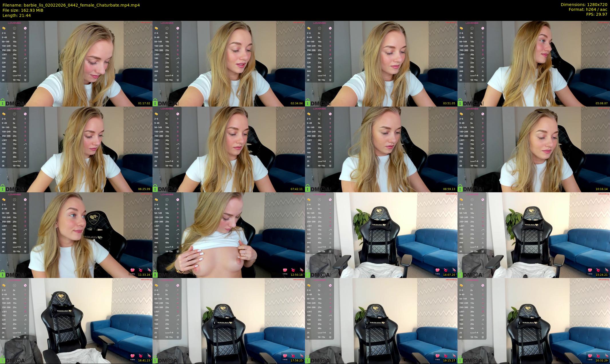 barbie_lis — 22 minute Chaturbate female cam show recording, 720p, Feb 2, 2026