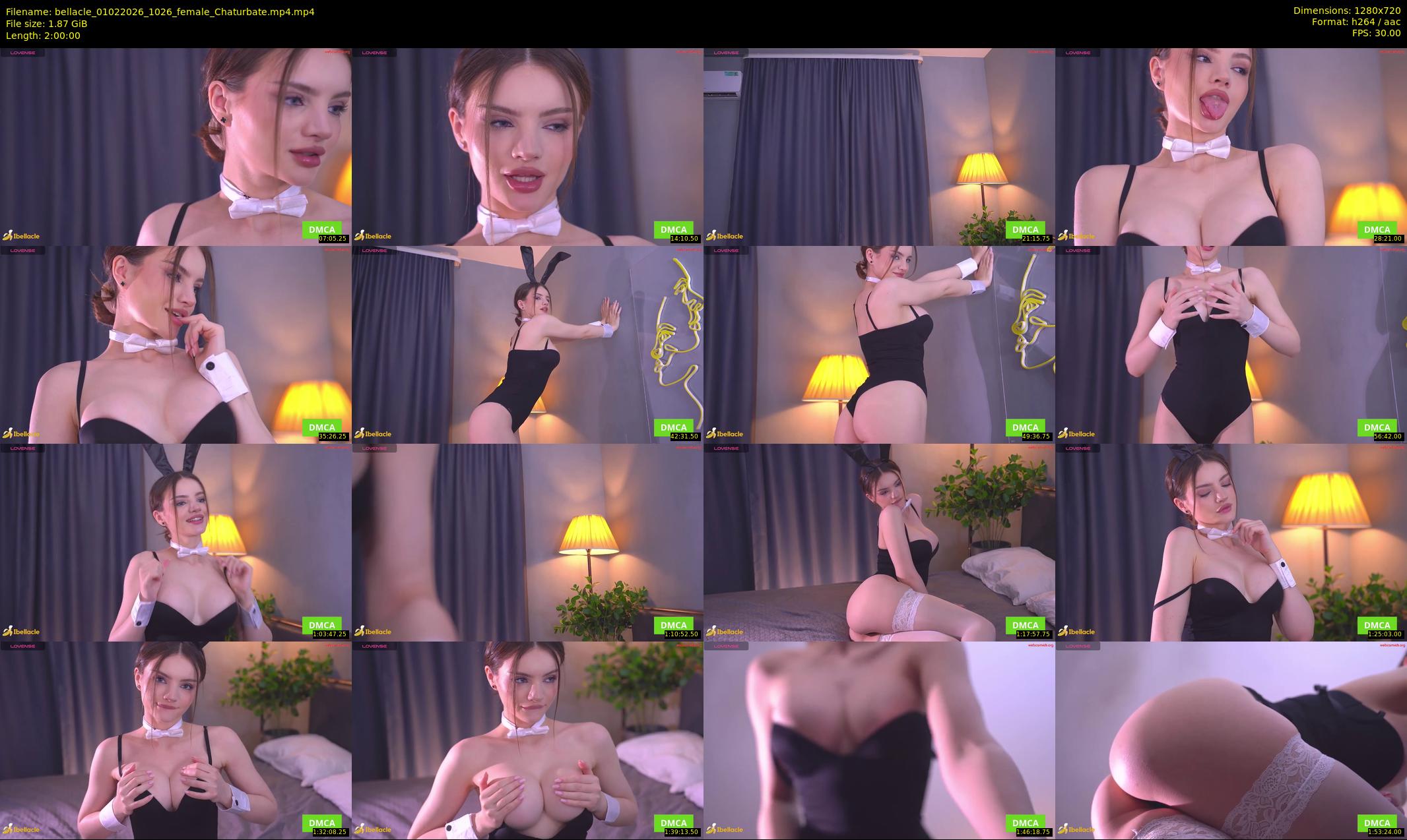 bellacle — 120 minute Chaturbate female cam show recording, 720p, Feb 1, 2026