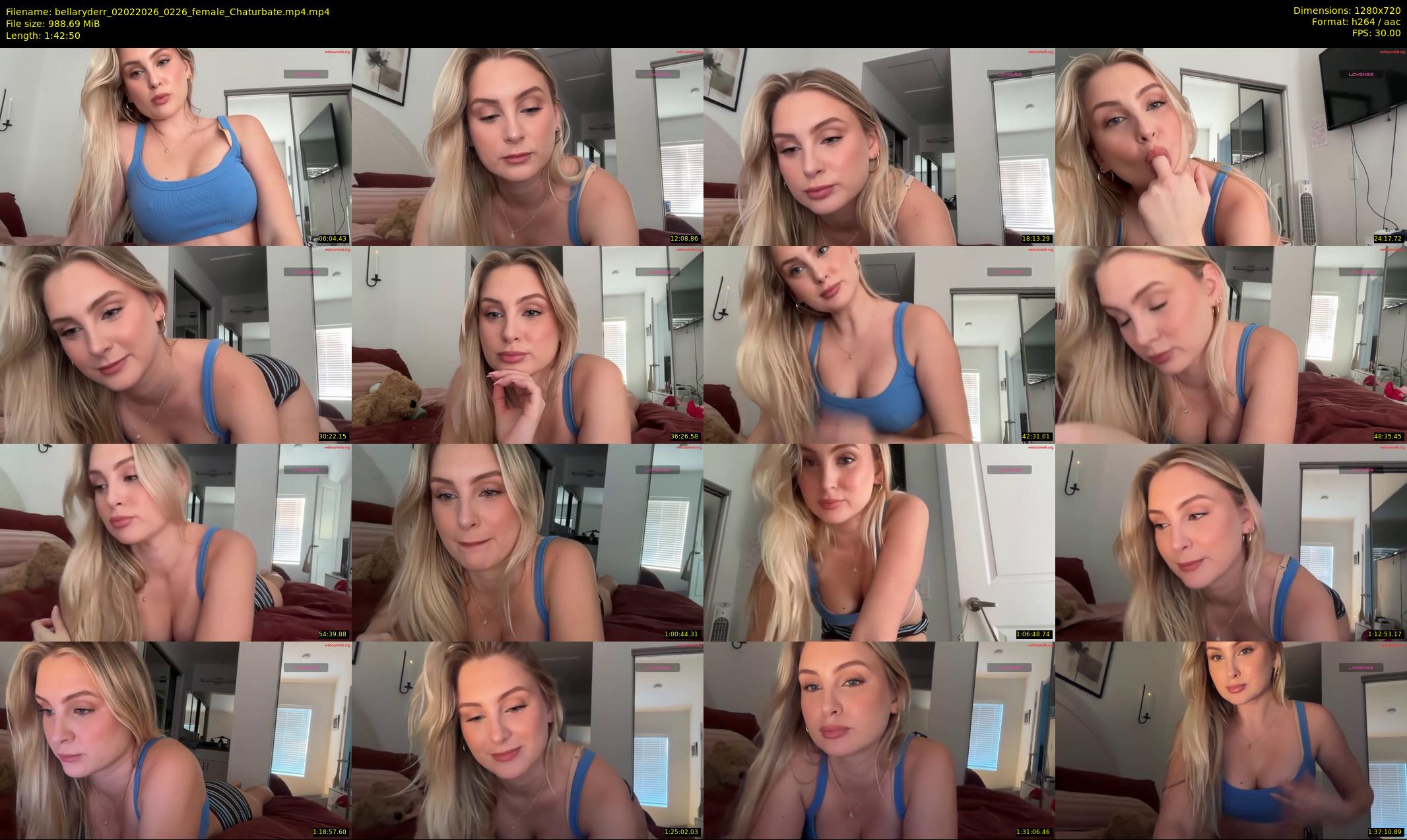 bellaryderr — 103 minute Chaturbate female cam show recording, 720p, Feb 2, 2026