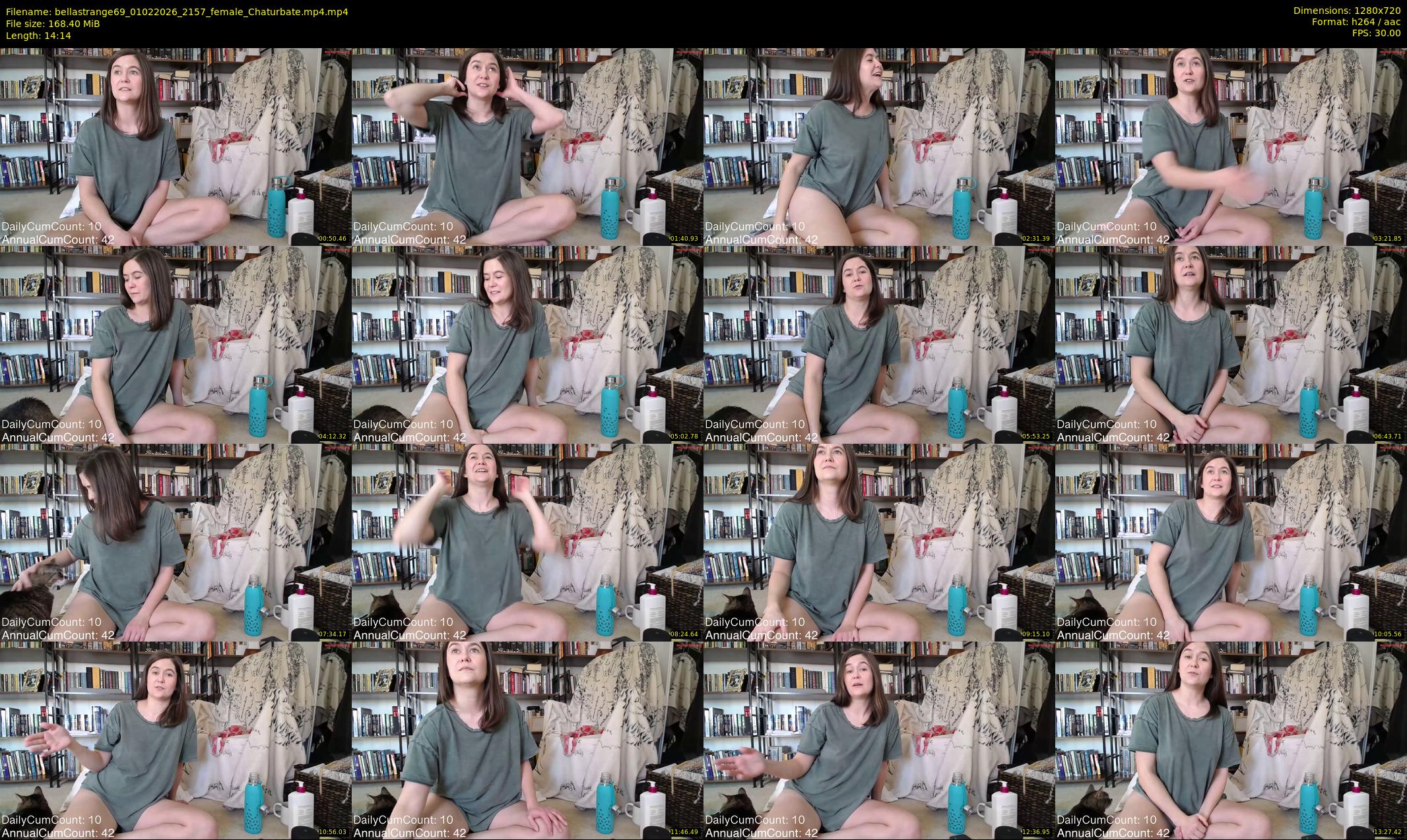 bellastrange69 — 15 minute Chaturbate female cam show recording, 720p, Feb 1, 2026