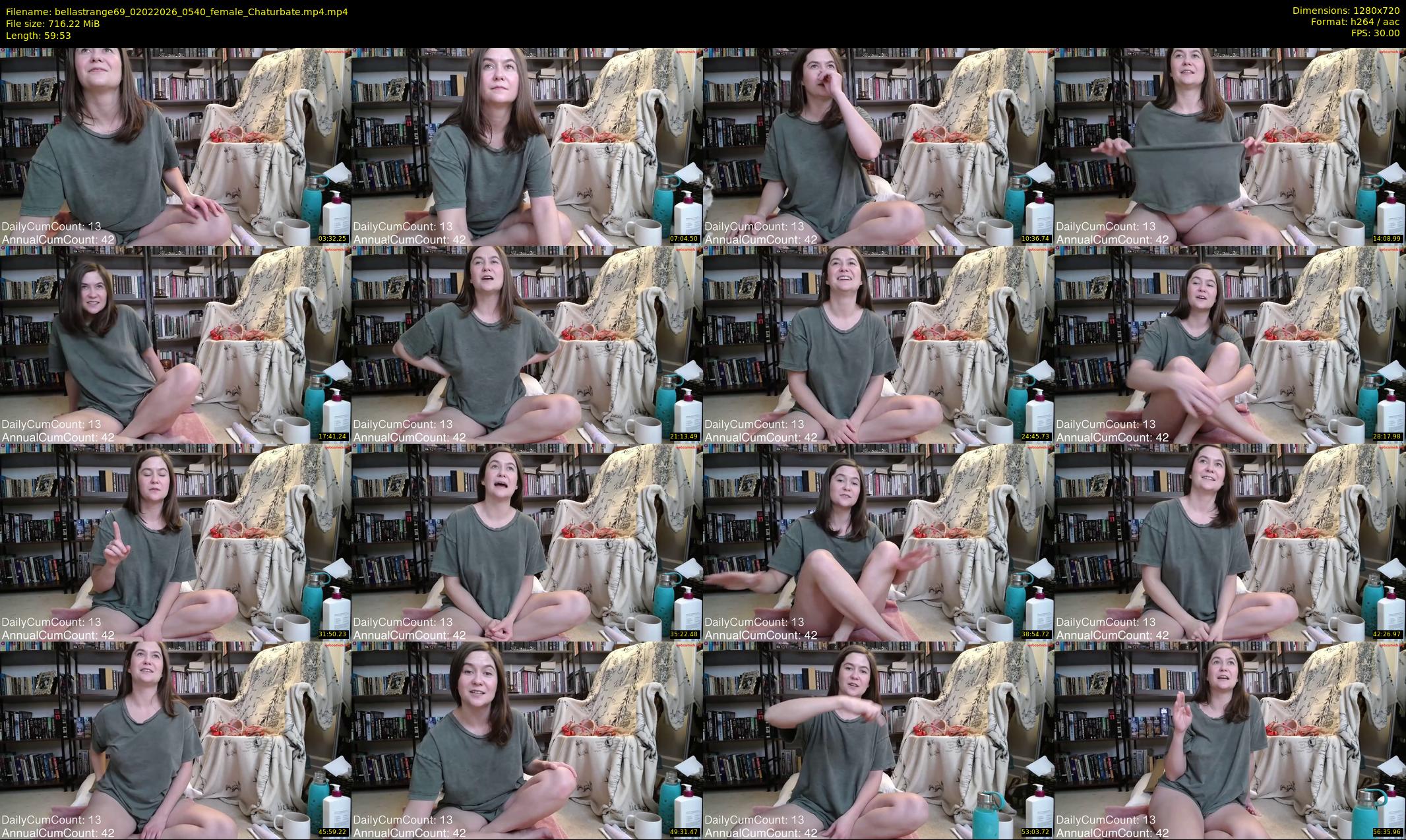 bellastrange69 — 60 minute Chaturbate female cam show recording, 720p, Feb 2, 2026