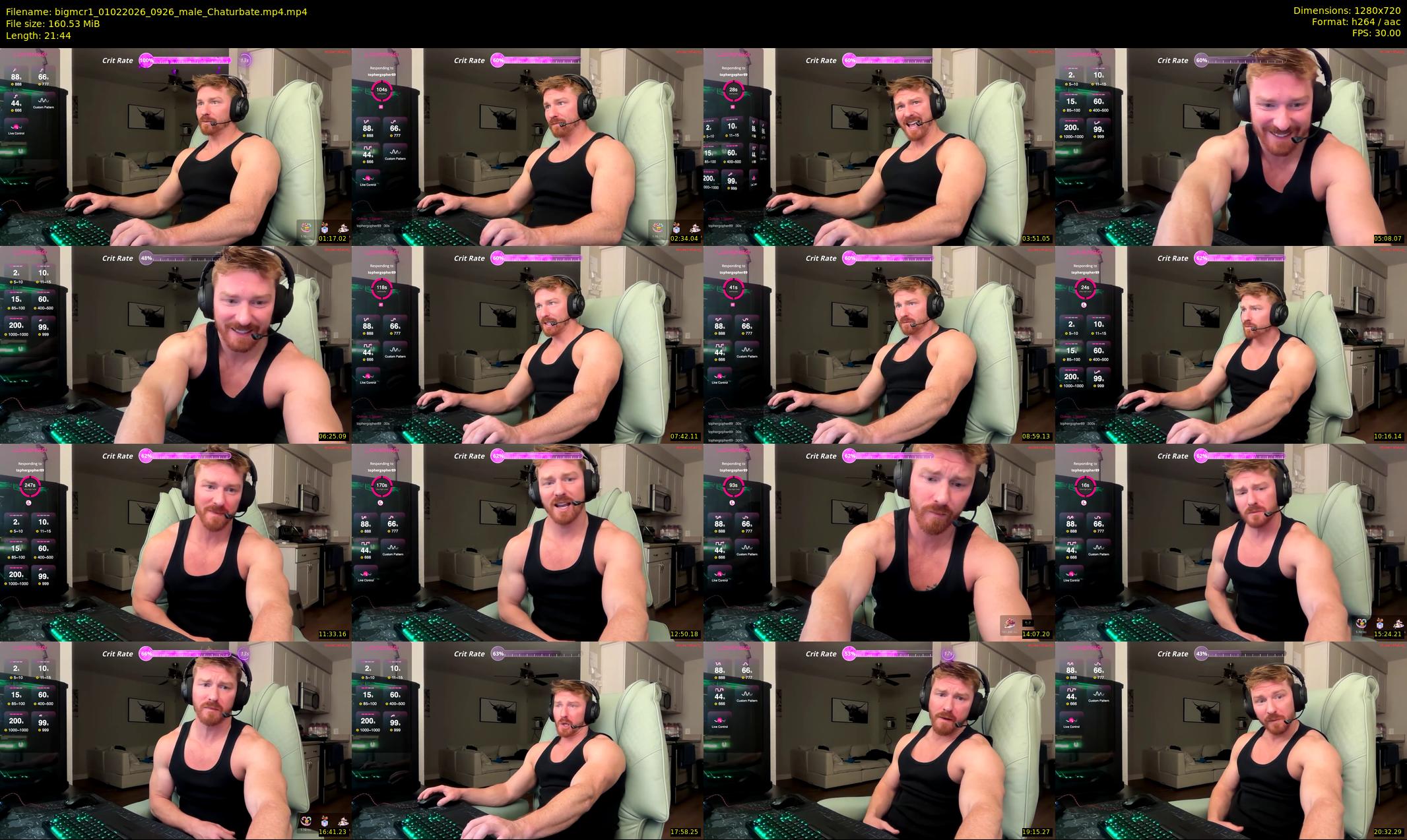 bigmcr1 — 22 minute Chaturbate male cam show recording, 720p, Feb 1, 2026