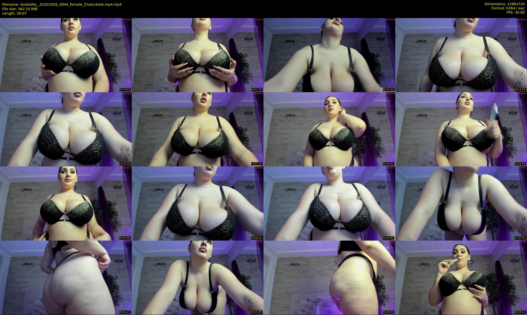 boobzilla_ — 40 minute Chaturbate female cam show recording, 720p, Feb 1, 2026