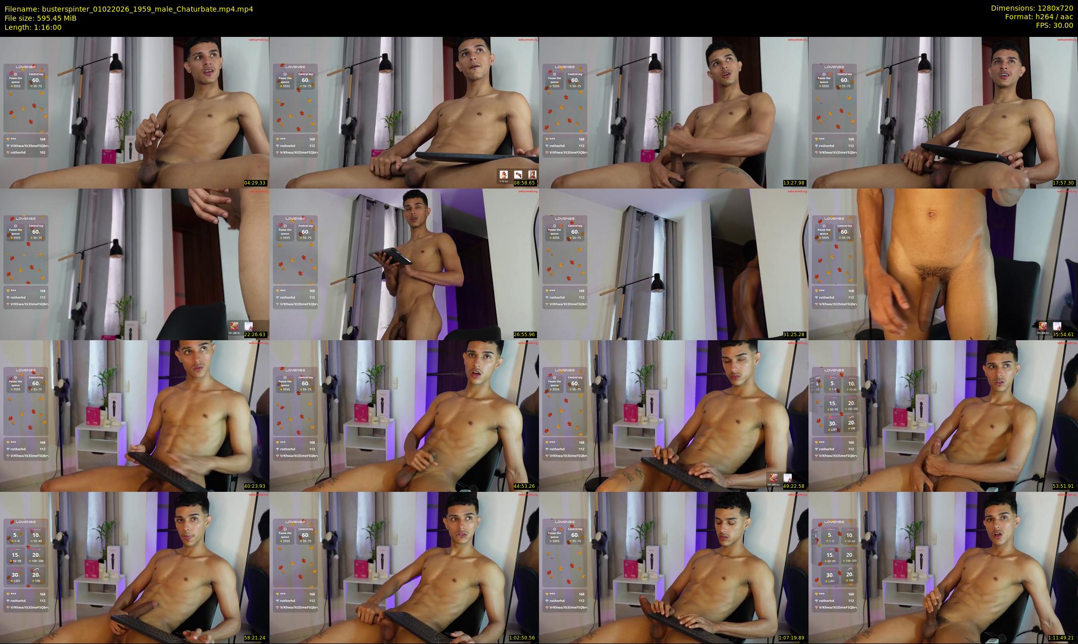 busterspinter — 76 minute Chaturbate male cam show recording, 720p, Feb 1, 2026