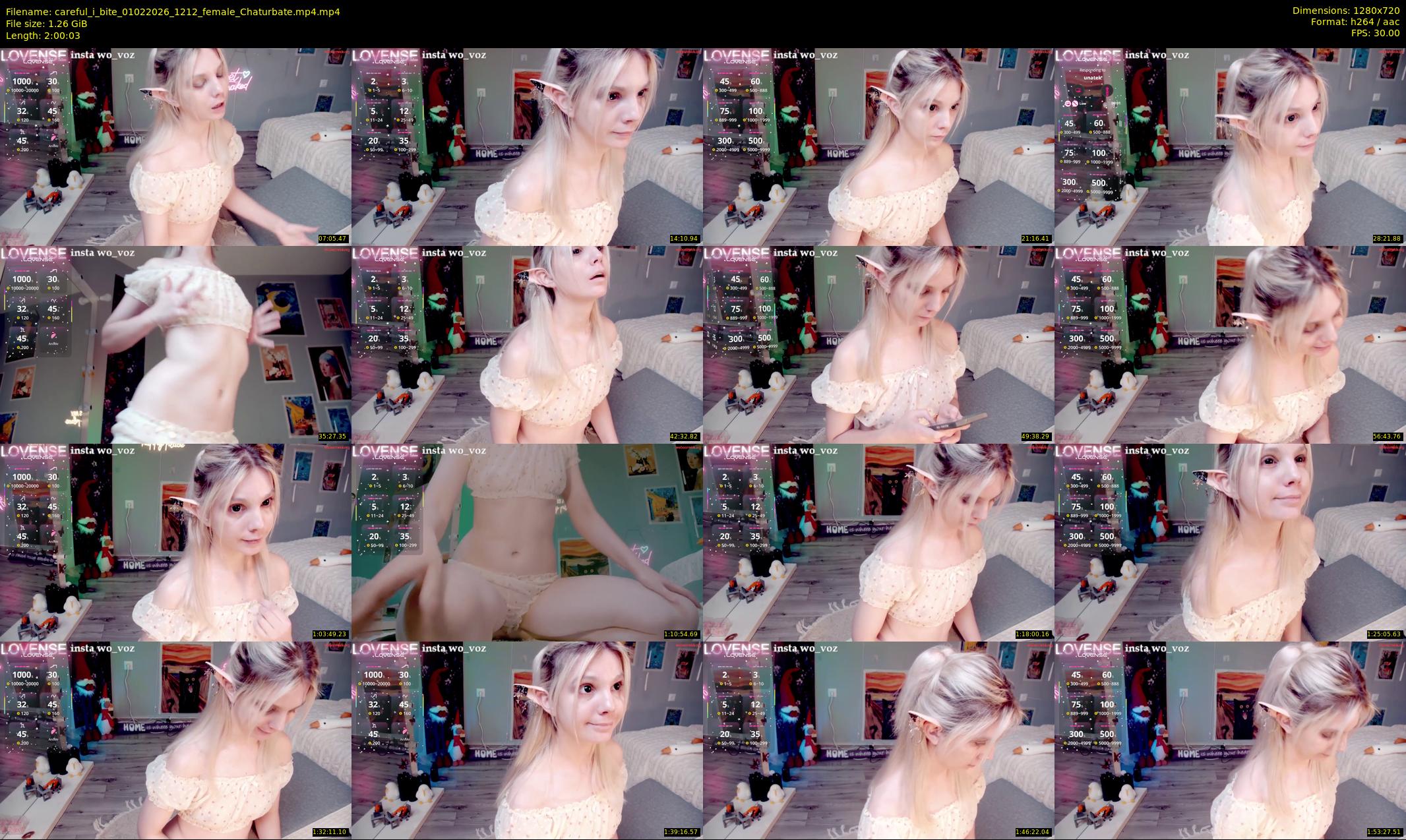 careful_i_bite — 121 minute Chaturbate female cam show recording, 720p, Feb 1, 2026