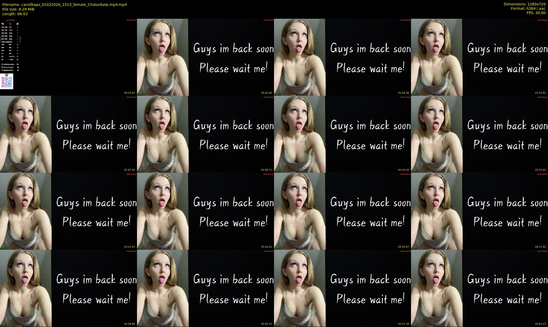 carollkaps — 7 minute Chaturbate female cam show recording, 720p, Feb 1, 2026