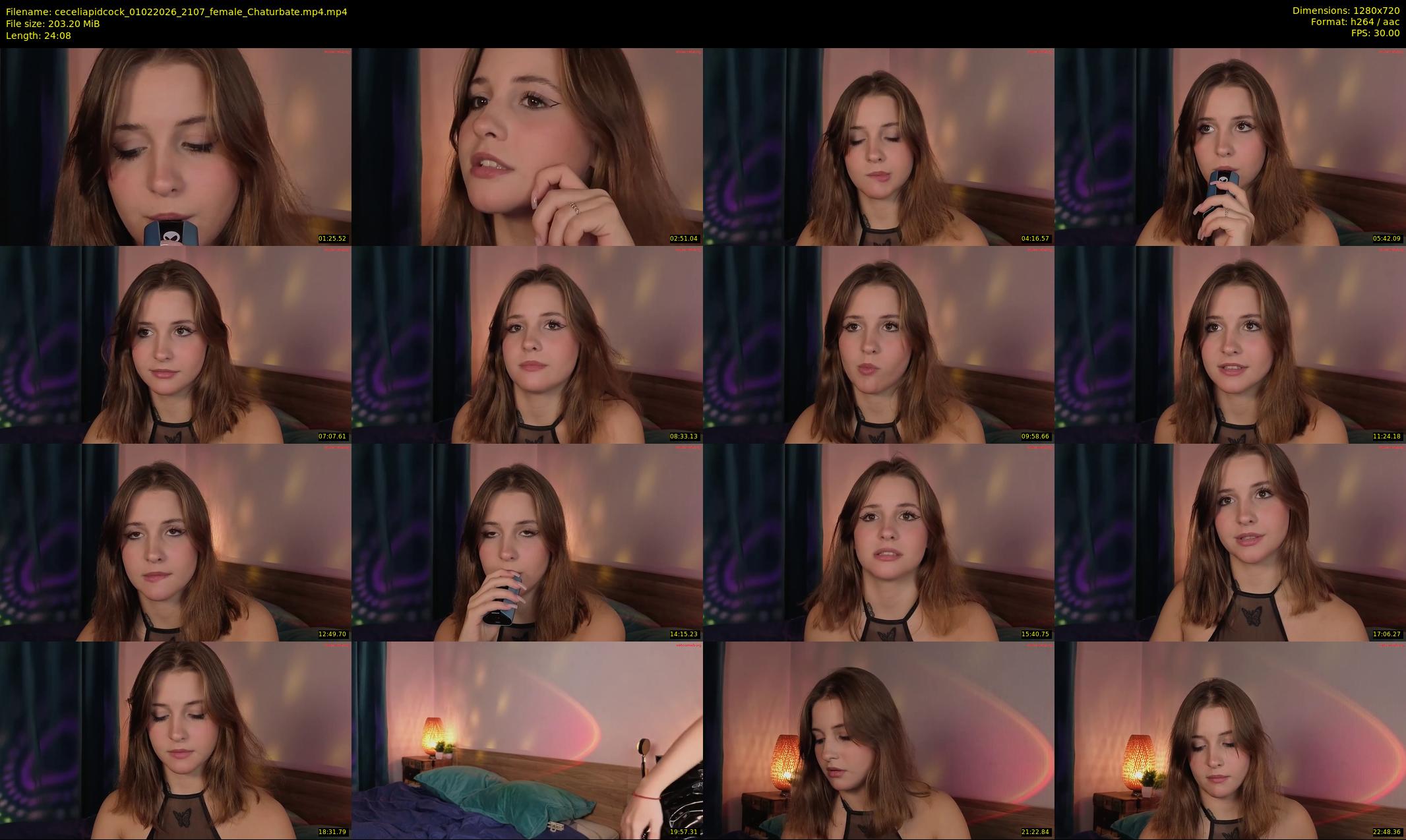 ceceliapidcock — 25 minute Chaturbate female cam show recording, 720p, Feb 1, 2026