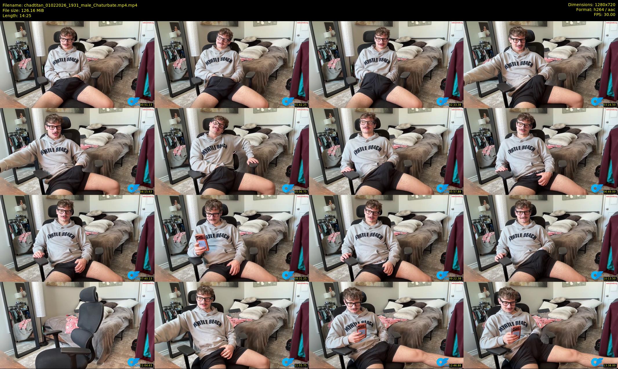 chadtitan — 15 minute Chaturbate male cam show recording, 720p, Feb 1, 2026