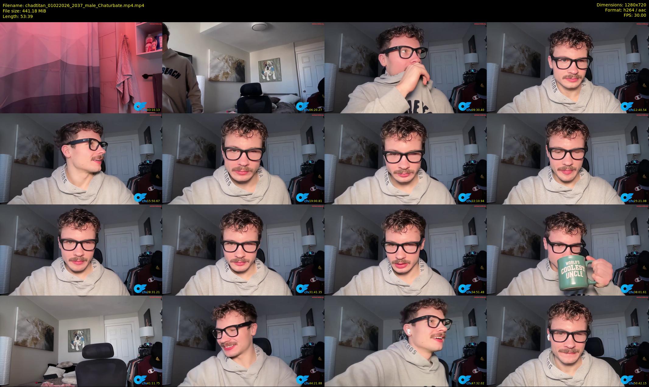 chadtitan — 54 minute Chaturbate male cam show recording, 720p, Feb 1, 2026