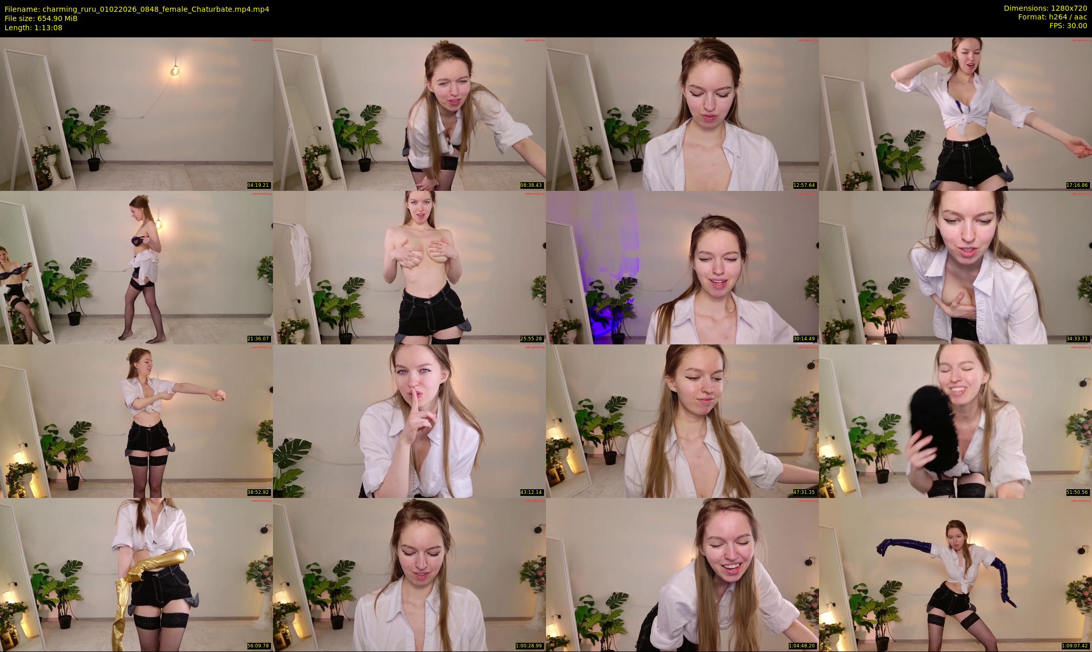 charming_ruru — 74 minute Chaturbate female cam show recording, 720p, Feb 1, 2026