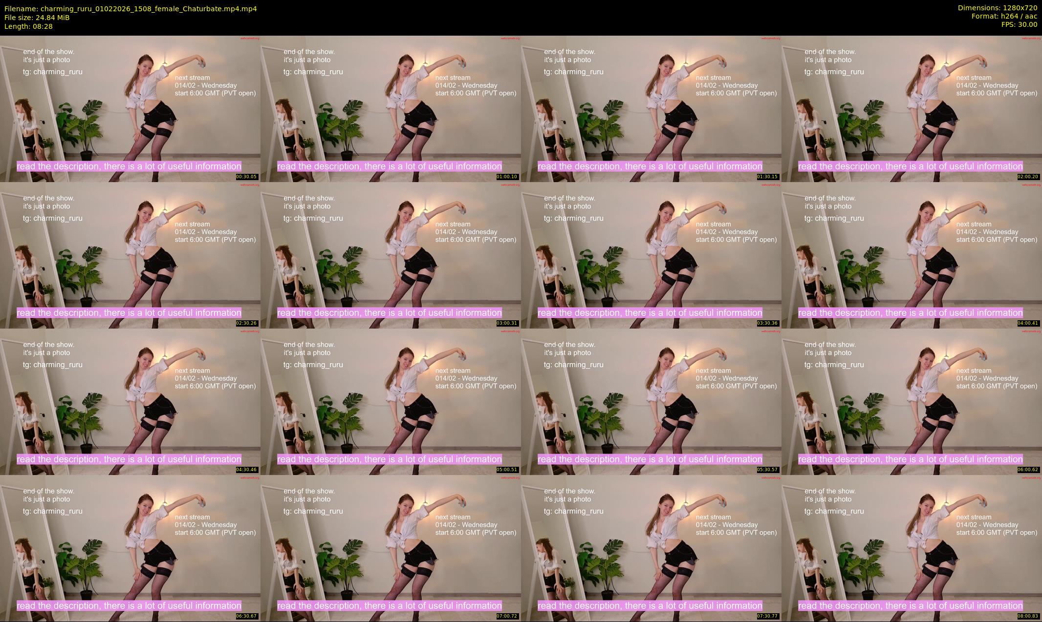 charming_ruru — 9 minute Chaturbate female cam show recording, 720p, Feb 1, 2026