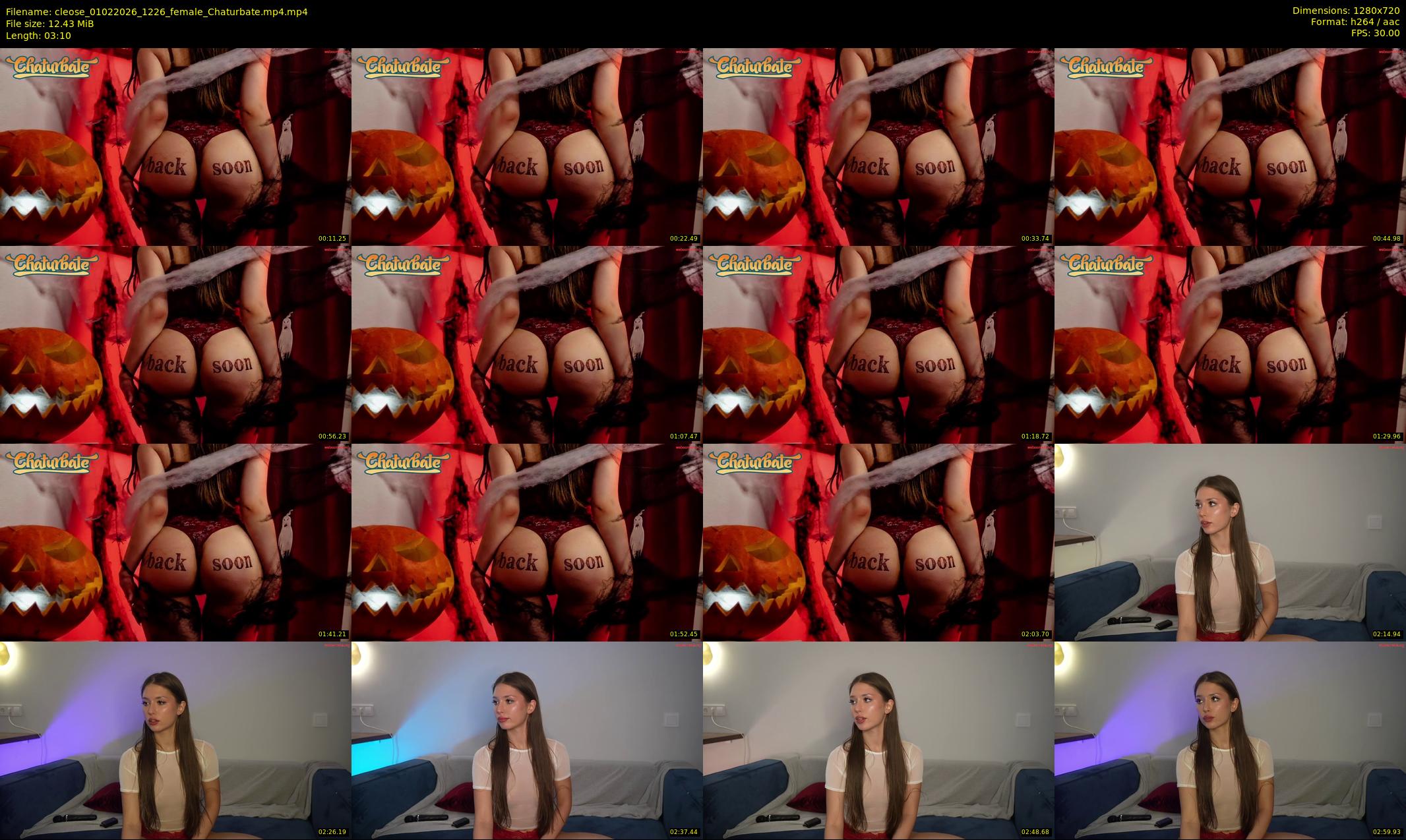 cleose — 4 minute Chaturbate female cam show recording, 720p, Feb 1, 2026