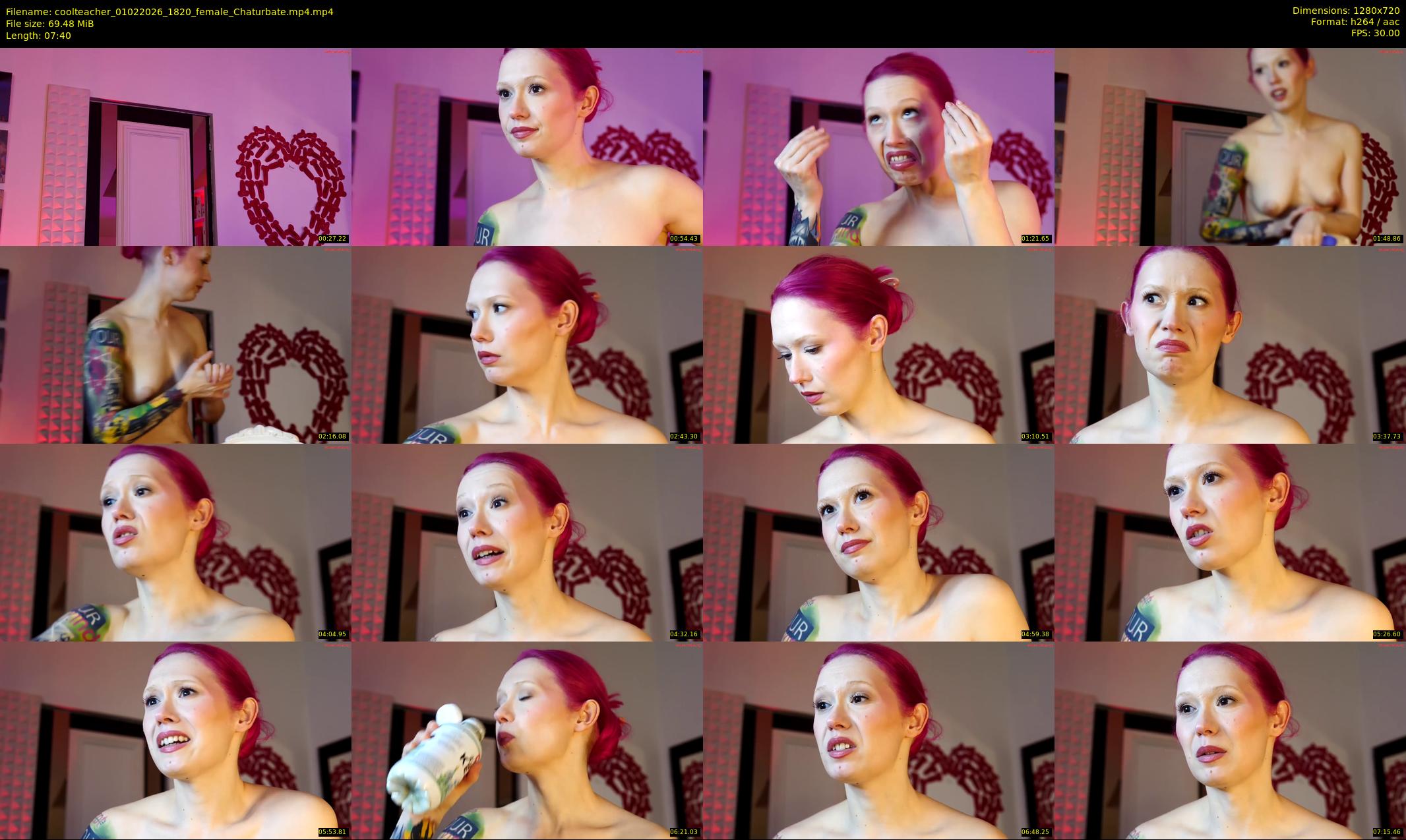 coolteacher — 8 minute Chaturbate female cam show recording, 720p, Feb 1, 2026